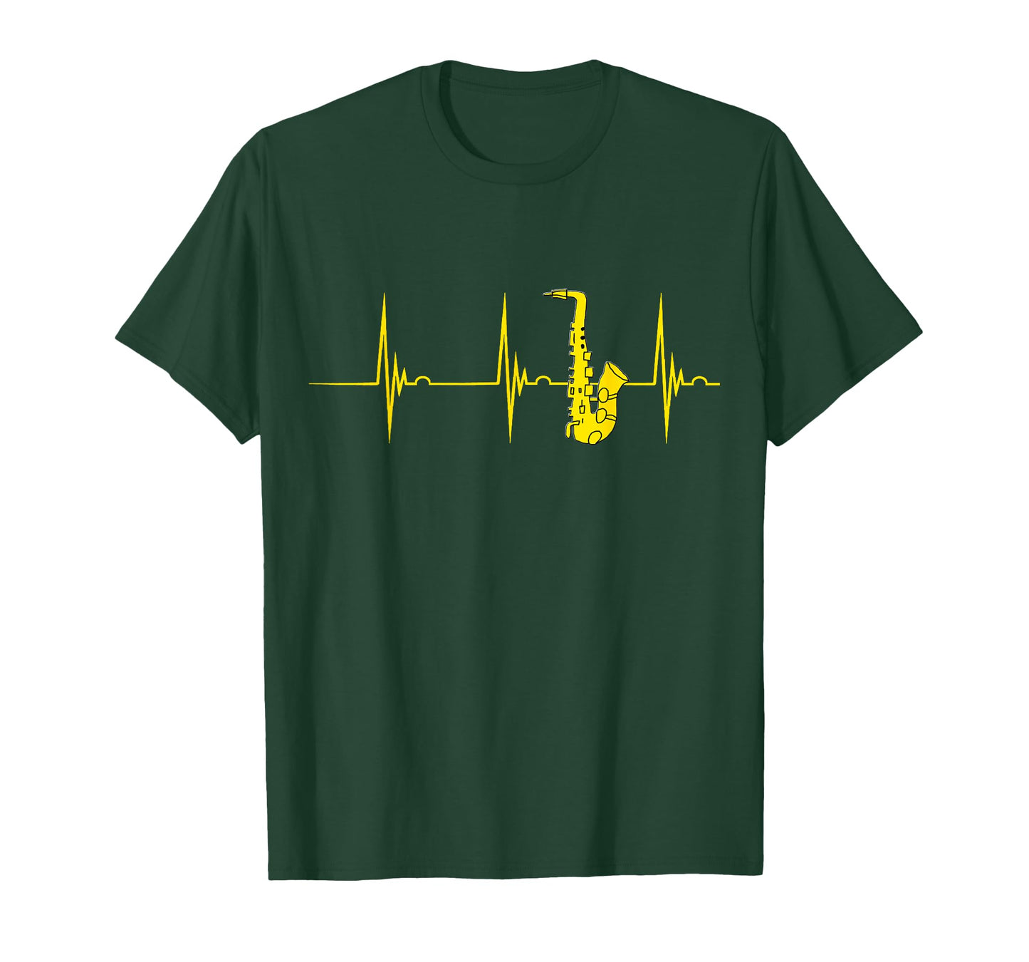Saxophone Heartbeat Alto Sax EKG Pulseline Jazz Band T-Shirt T-Shirt