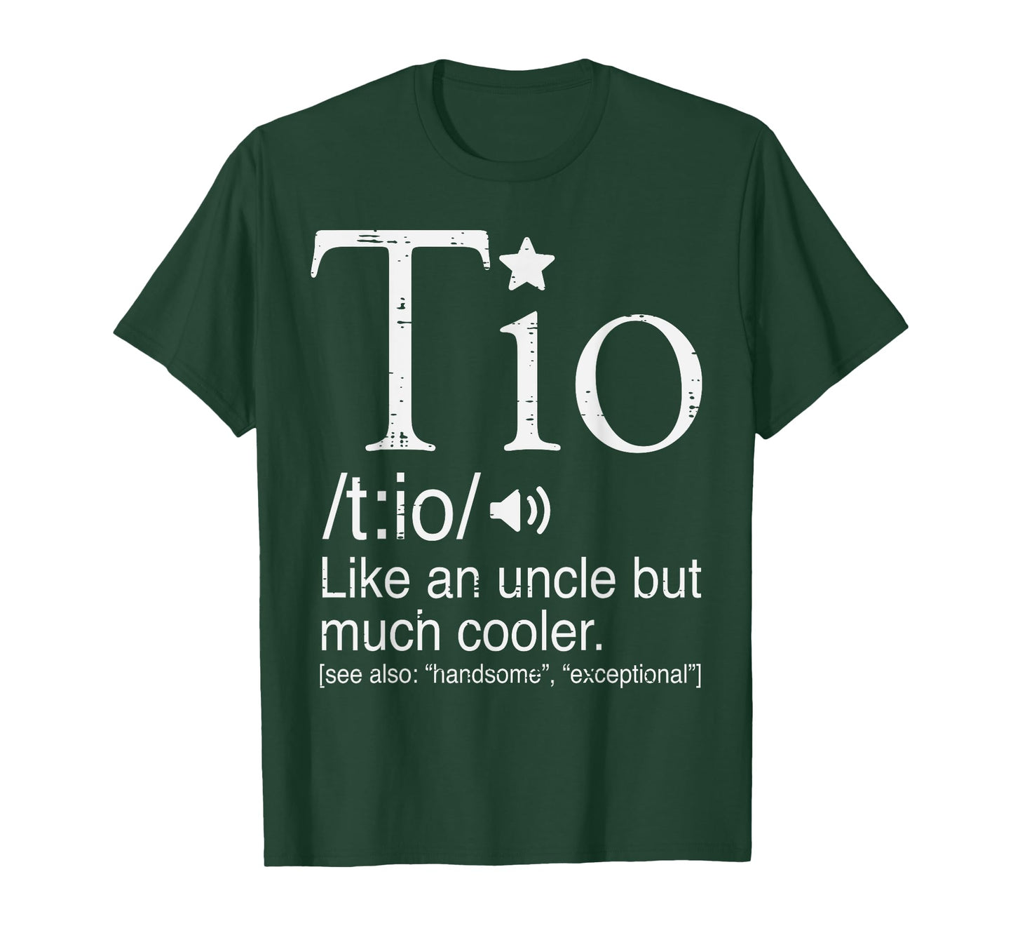 Tio Definition Cooler Spanish Uncle Fathers Day Mexican Men T-Shirt