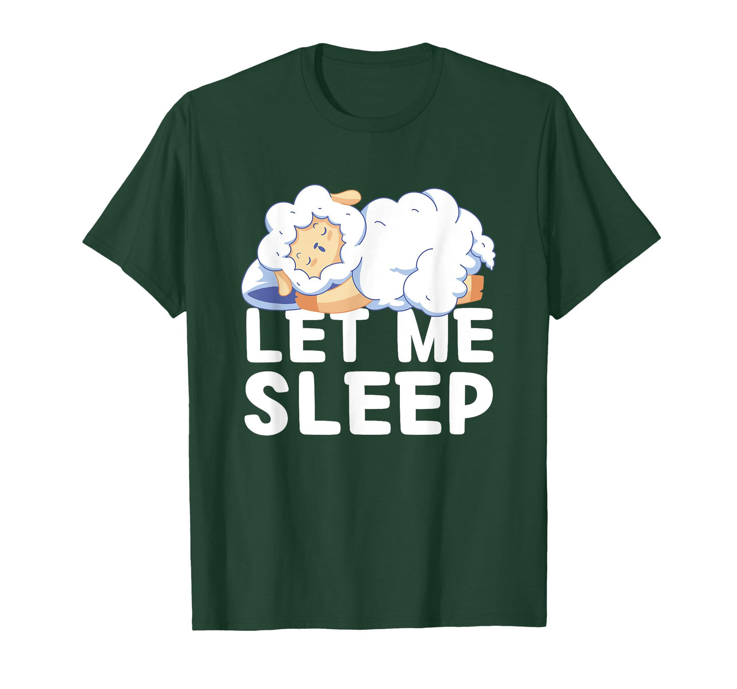 Kawaii Cute Sheep Let Me Sleep Tired Sleeping Sheep T-Shirt