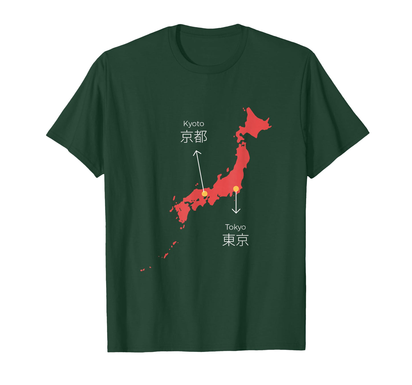 Japan Country Art Map Island Asia Kyoto Tokyo Gift T-Shirt