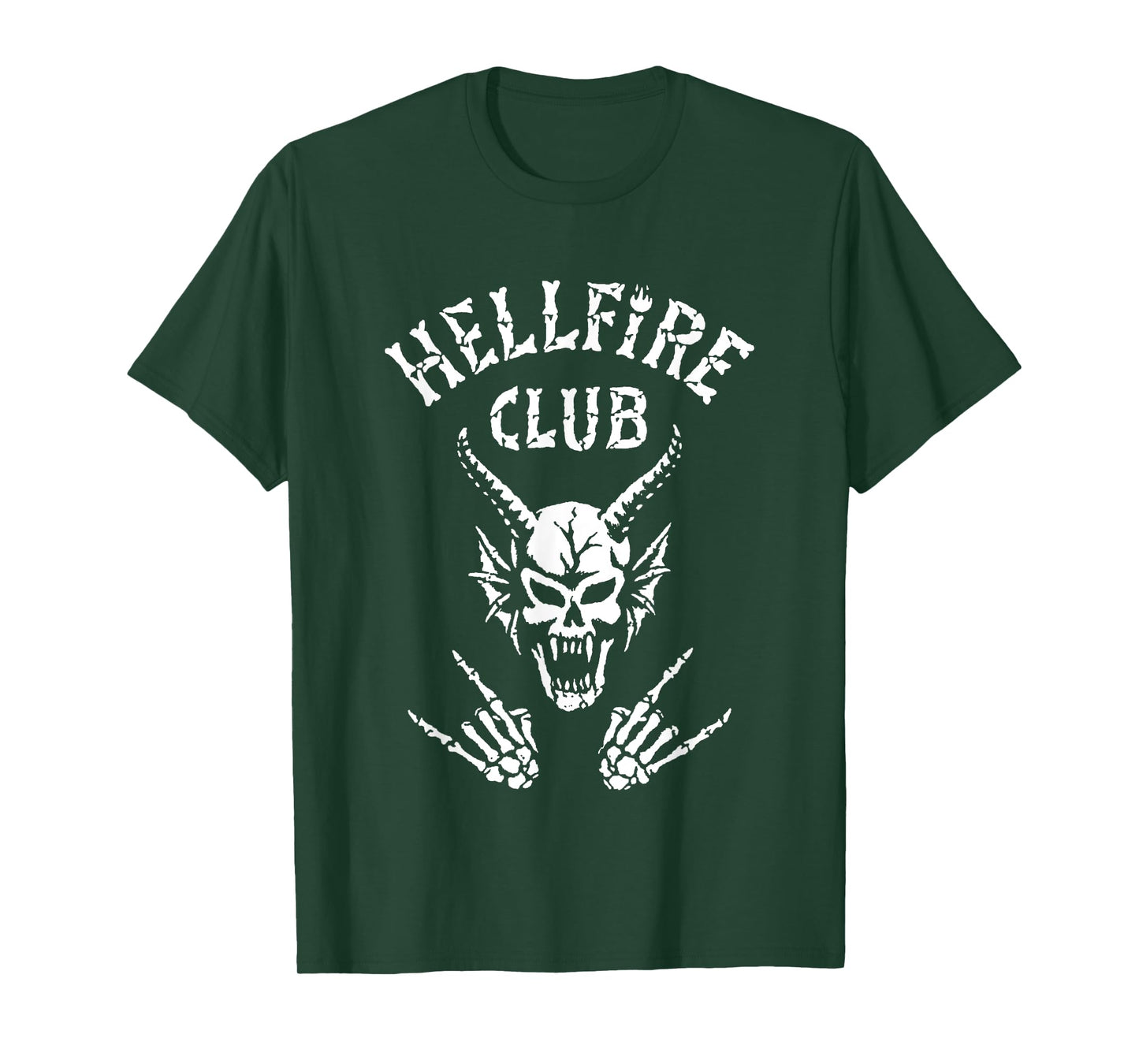 Stranger Things Hellfire Club Rock On Badge T-Shirt