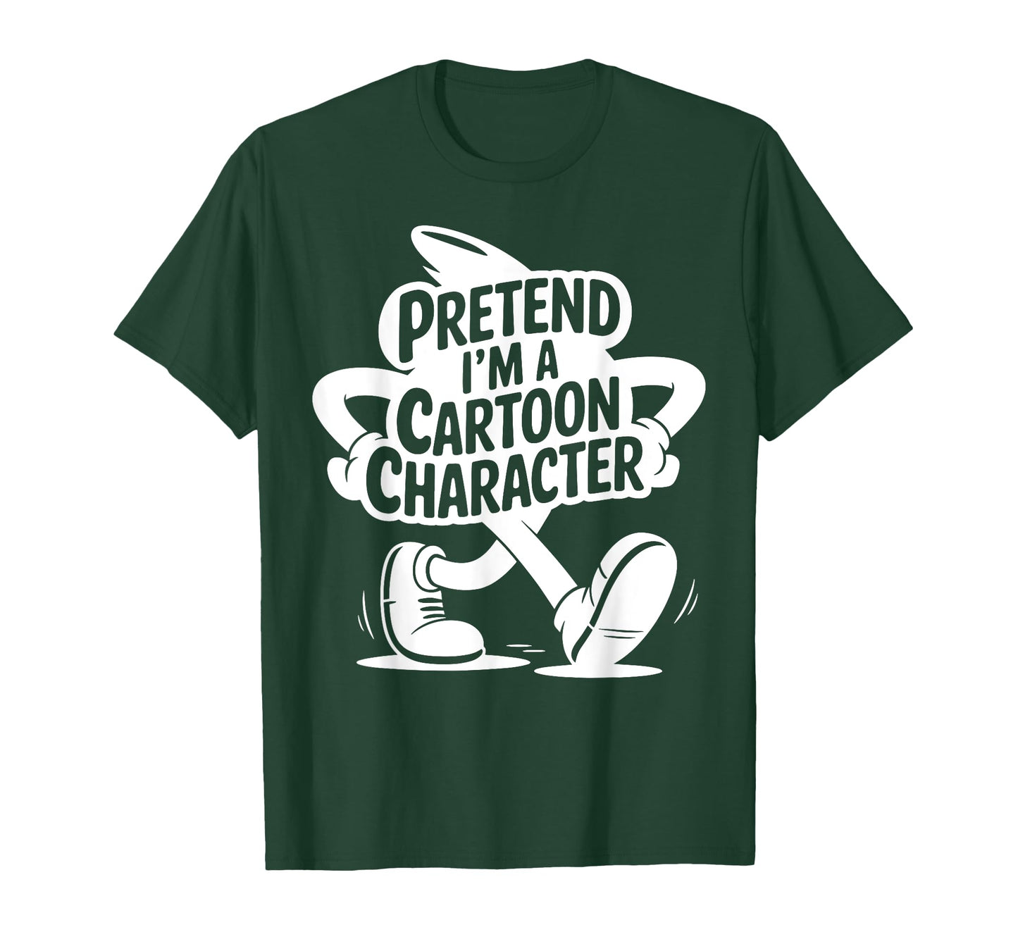 Easy Adult Halloween Costume Pretend I'm A Cartoon Character T-Shirt