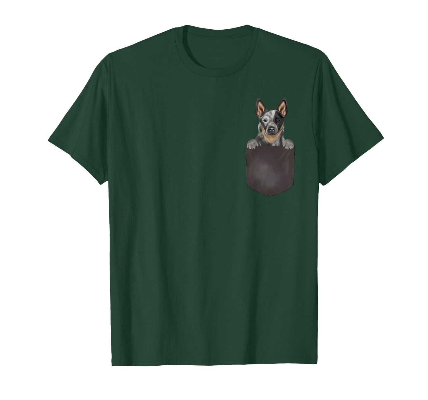 Dog in Pocket Funny Dog Lover Australian Cattle Dog T-Shirt