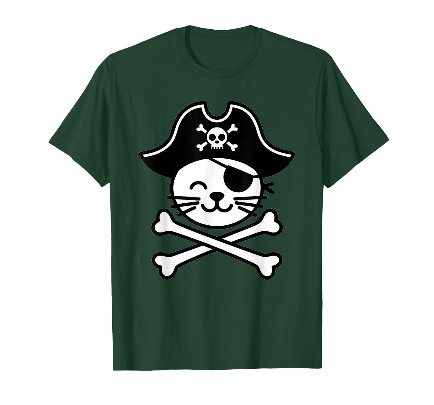 Pirate Cat Crossbones Cat Lover Cats Kitten Owner T-Shirt for Men Women Kids
