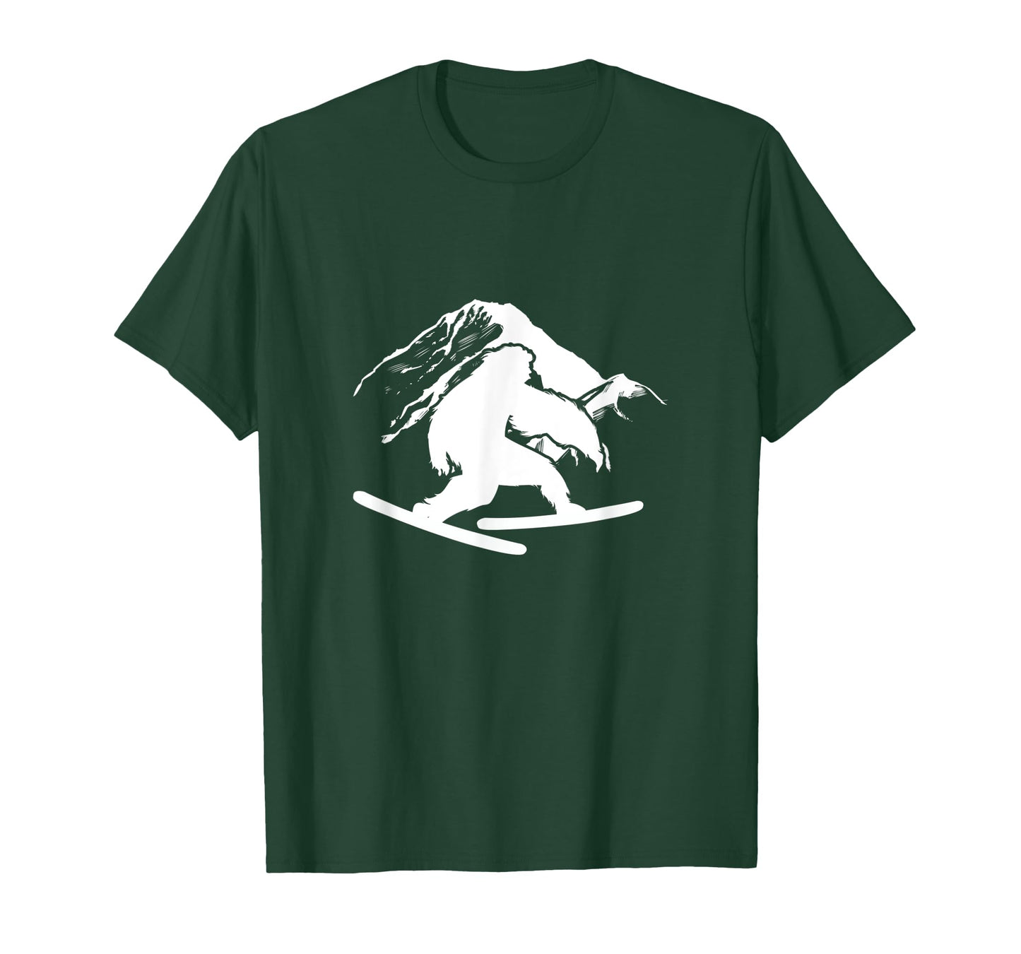 Skiing Bigfoot Mountain Sasquatch Ski Skier T-Shirt