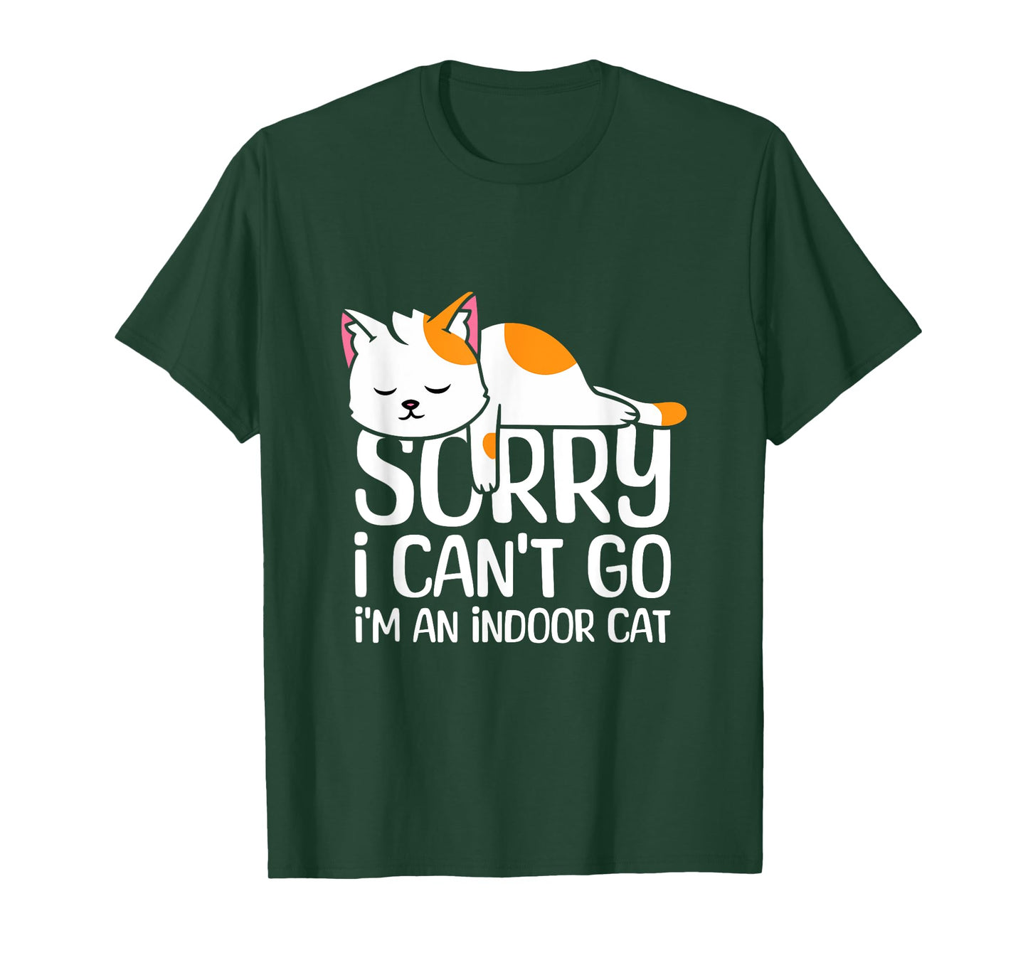 I'm an Indoor Cat Sorry I Can't Go Introvert Humor T-Shirt