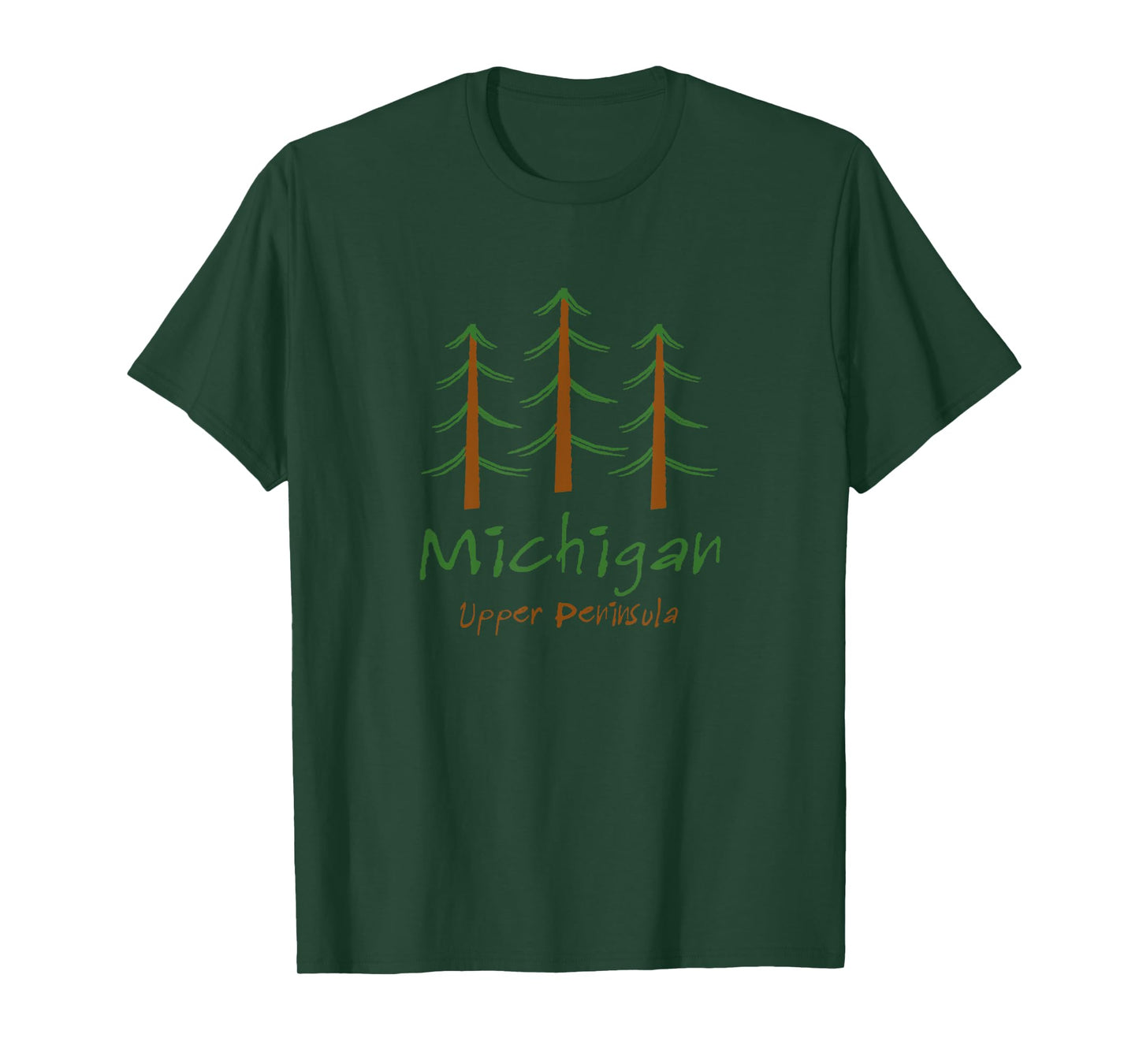 Michigan - Upper Peninsula - Minimalist Trees - Stylish T-Shirt