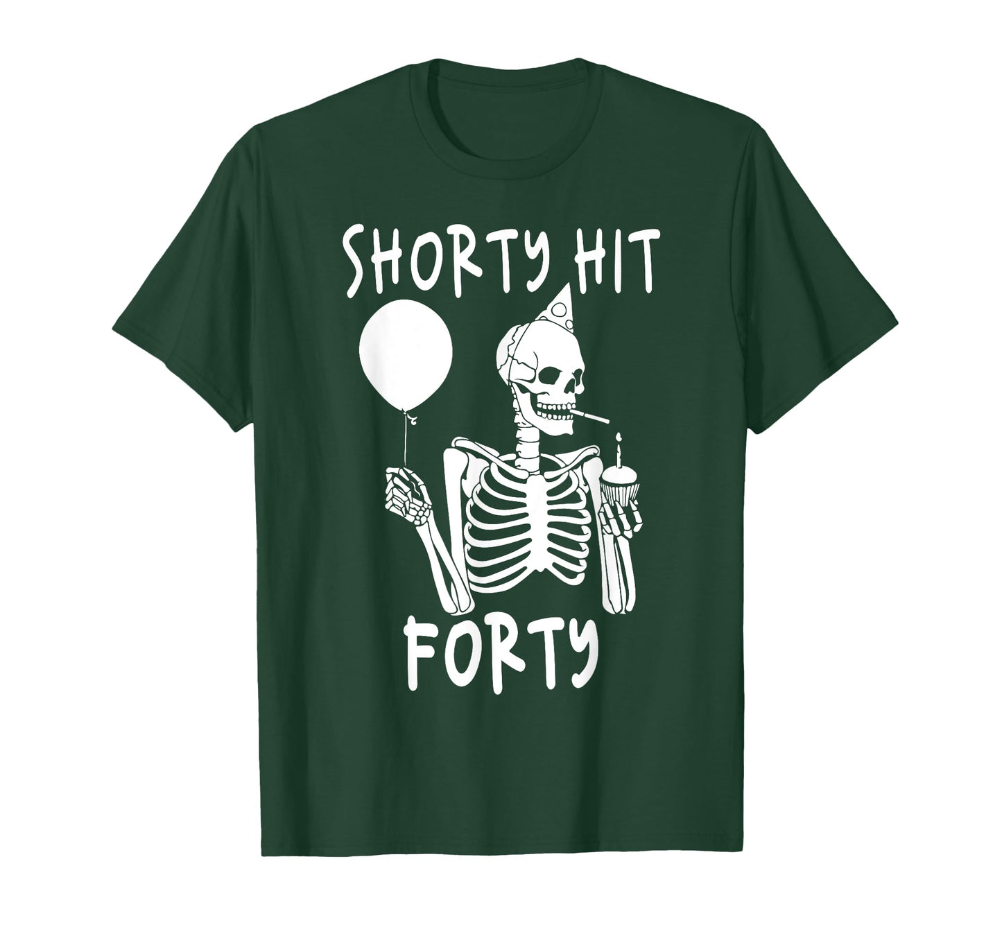 Funny Shorty Hit Forty Turning 40th Birthday Hello Forties T-Shirt