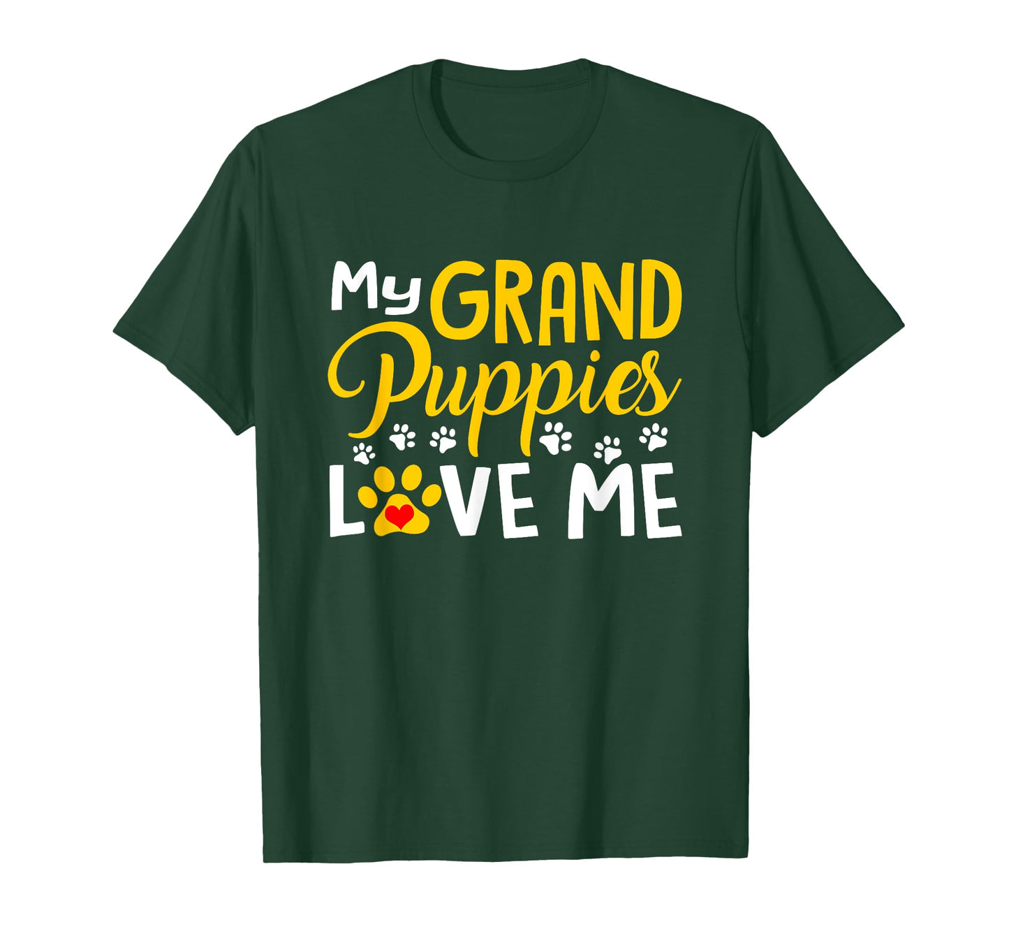 Grandma Dogs Puppy Lover Gift My Grandpuppies Love Me T-Shirt