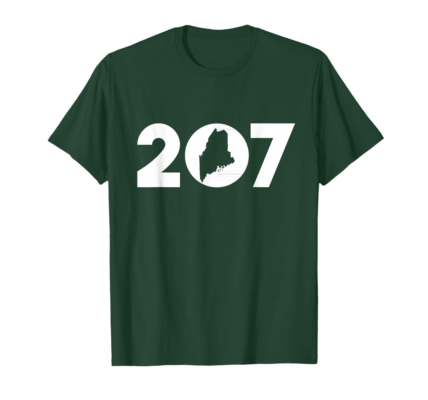 Maine Map Inside The 207 Area Code Maine ME Pride Tee Shirt T-Shirt
