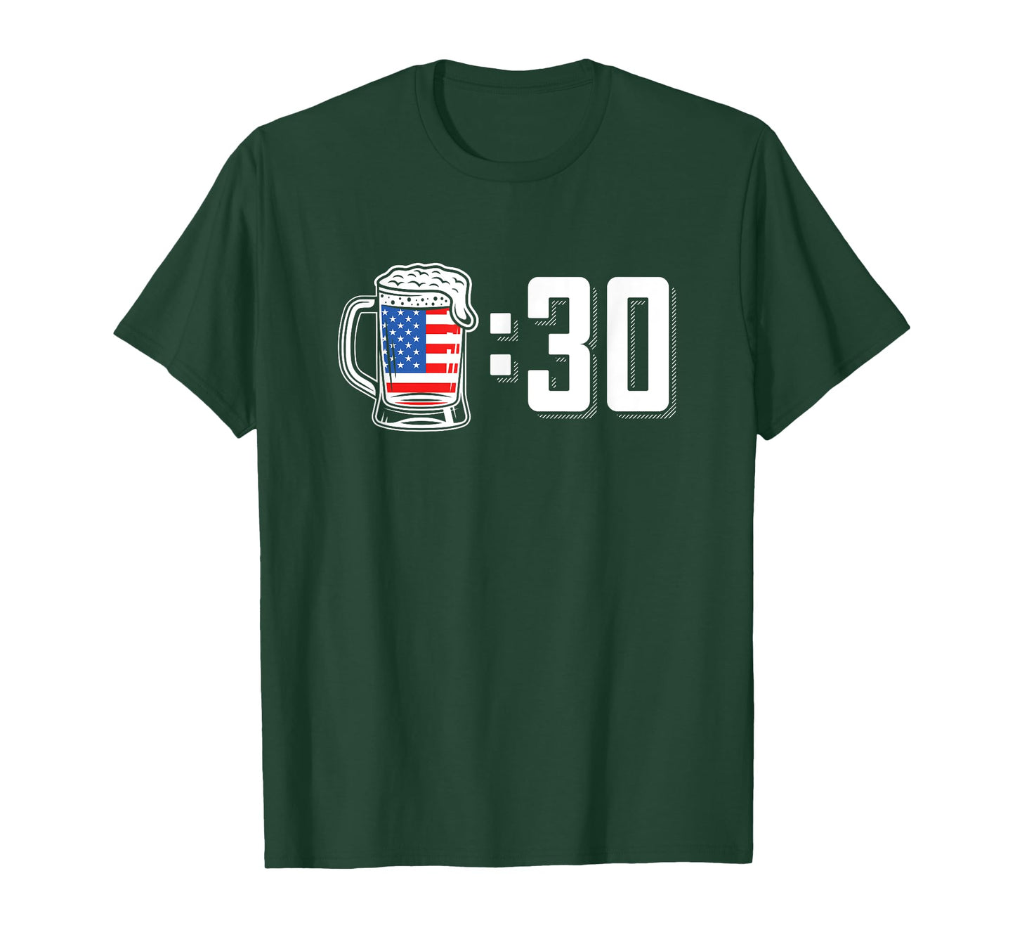 Beer 30 American Flag 4th of July Drinking Party T-Shirt