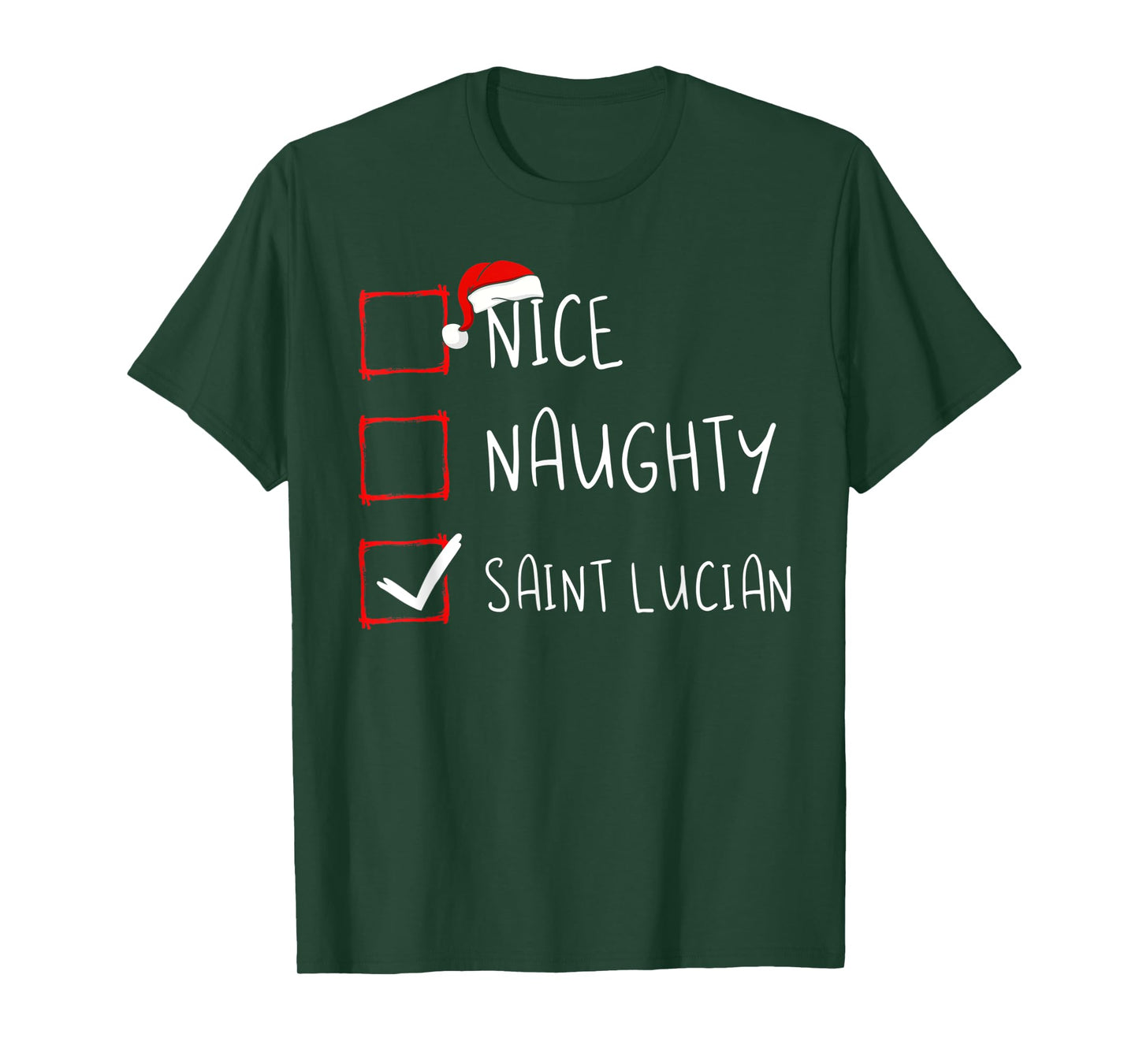 Nice Naughty Saint Lucian Christmas Saint Lucia Heritage T-Shirt