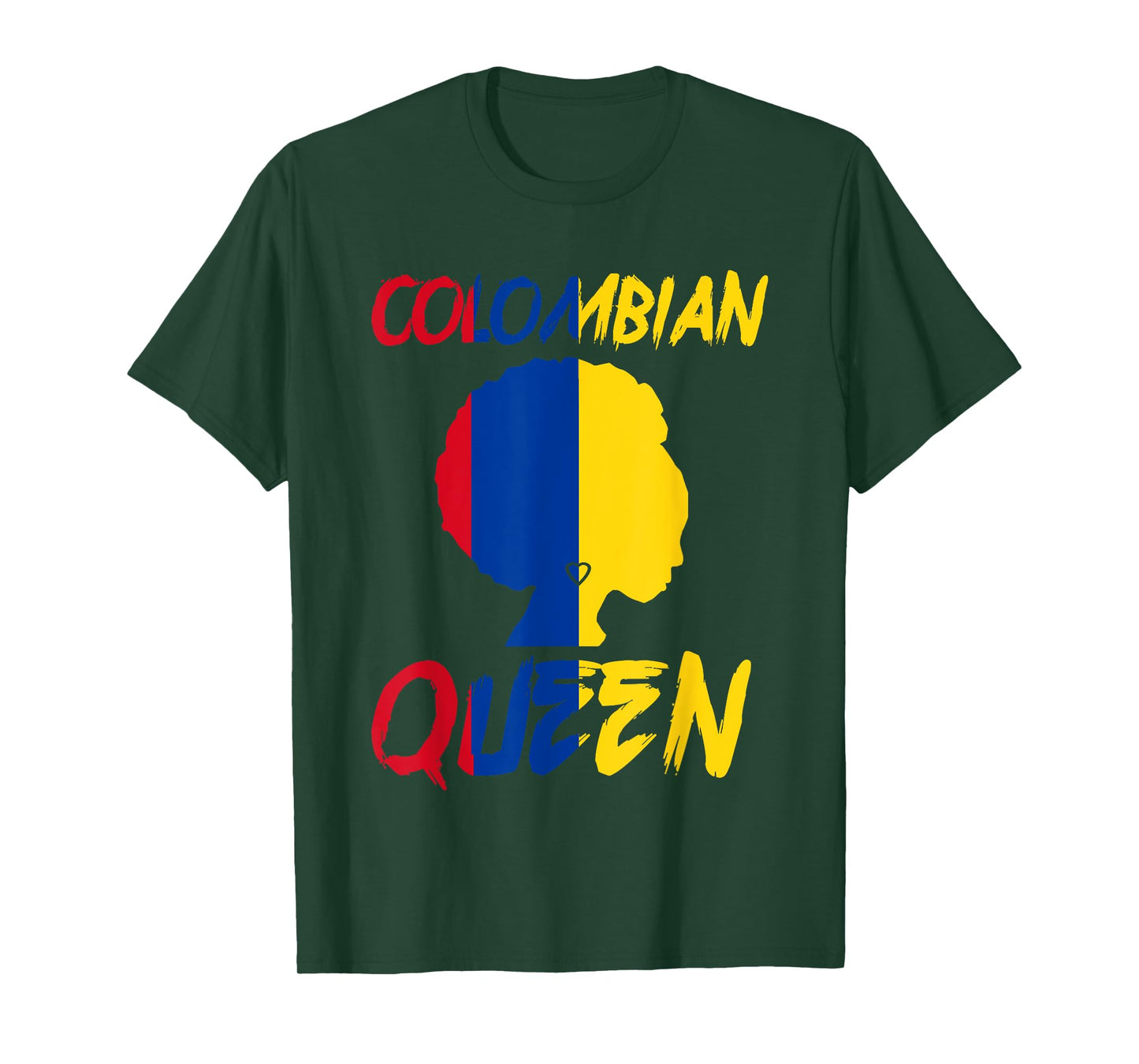 Colombian Queen Colombia Flag Afro Pride Proud Culture Home T-Shirt