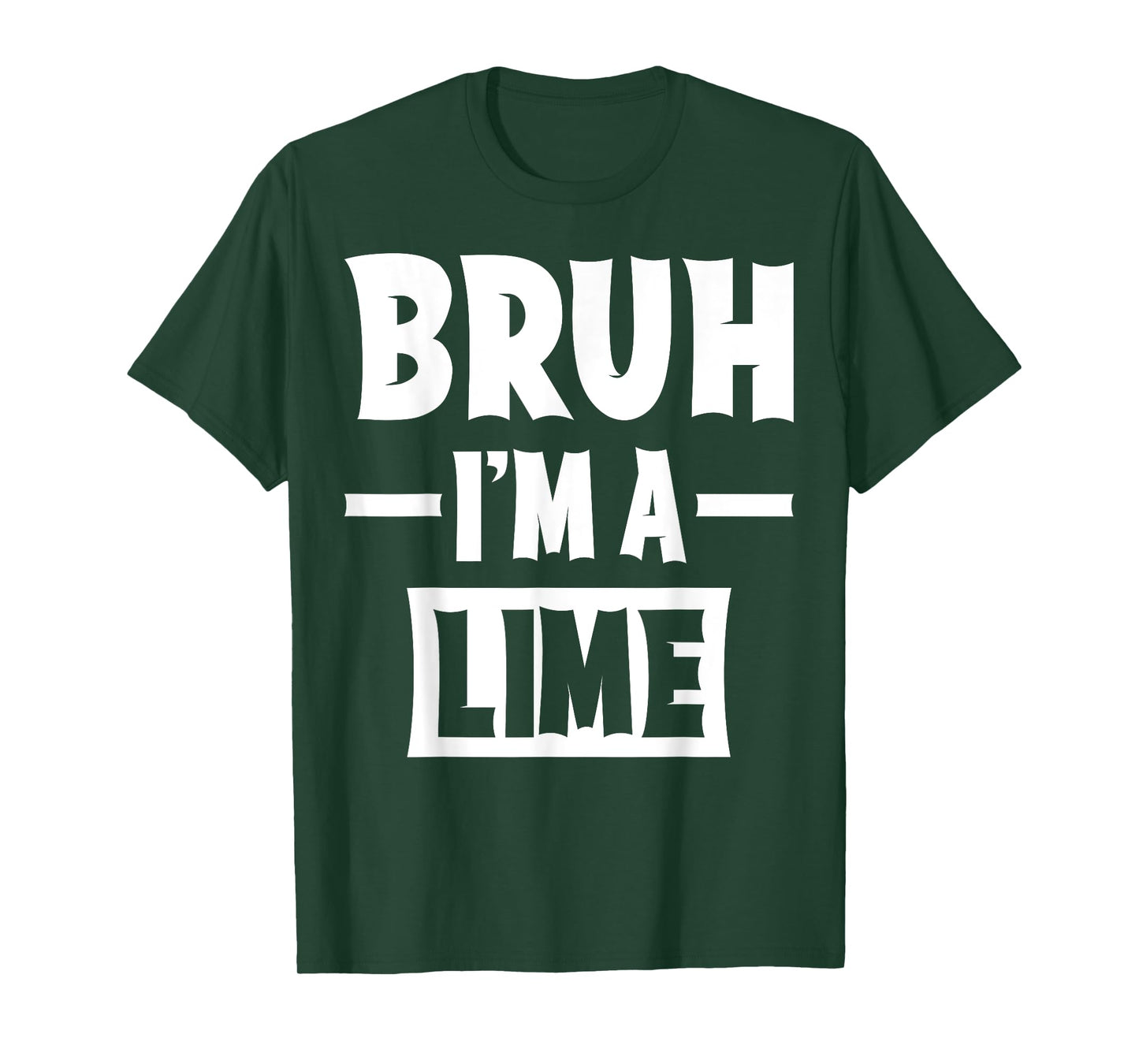 Bruh I'm A Lime Funny Lazy Halloween Costume Party T-Shirt