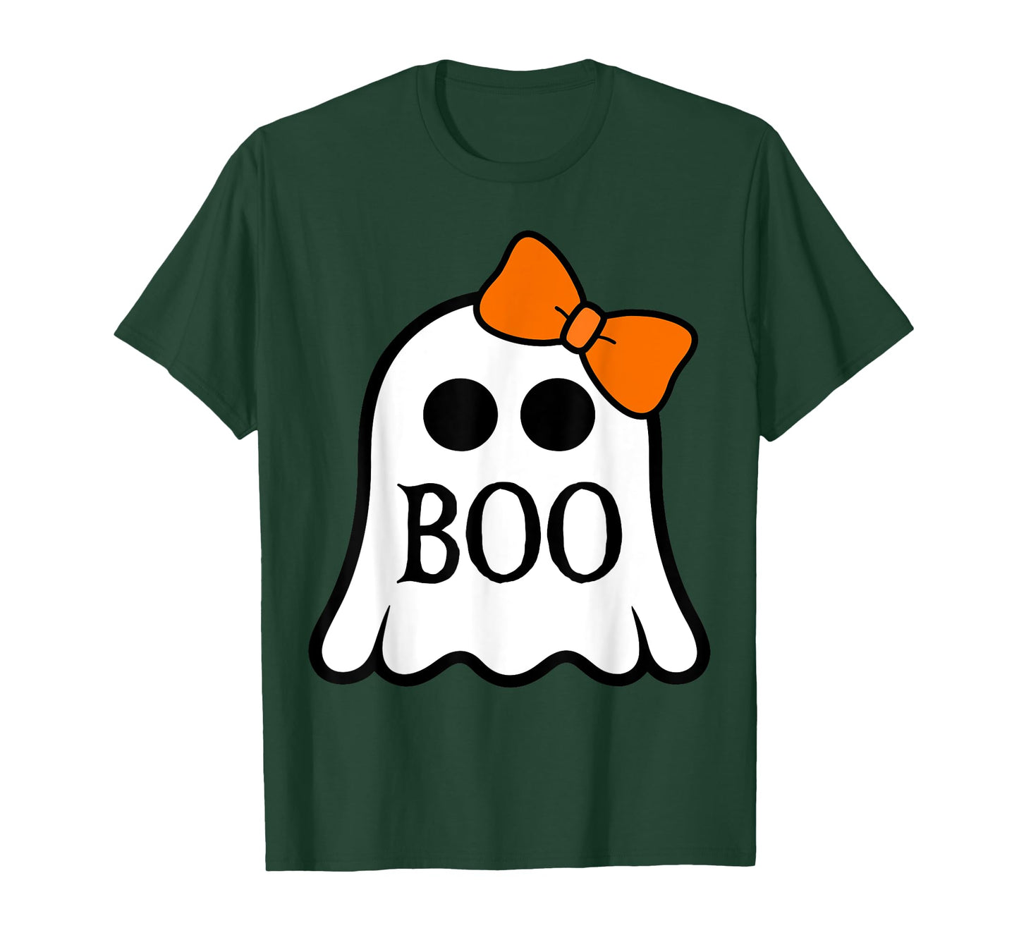 Cute Toddler Ghost With Bow Boo Girls Halloween Spooky Women T-Shirt