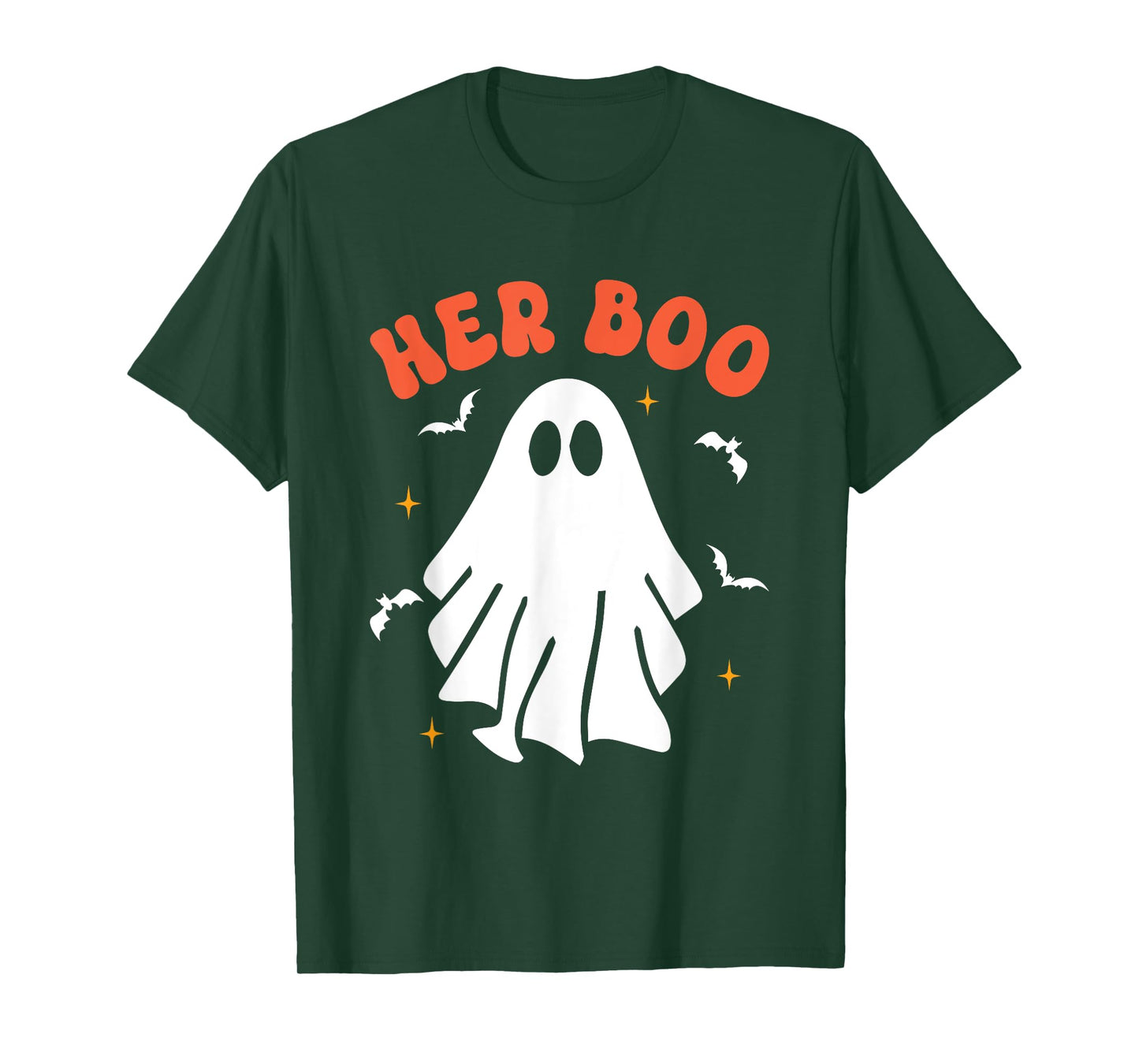 Her Boo & His Boo Funny Matching Halloween Pajama Couples T-Shirt