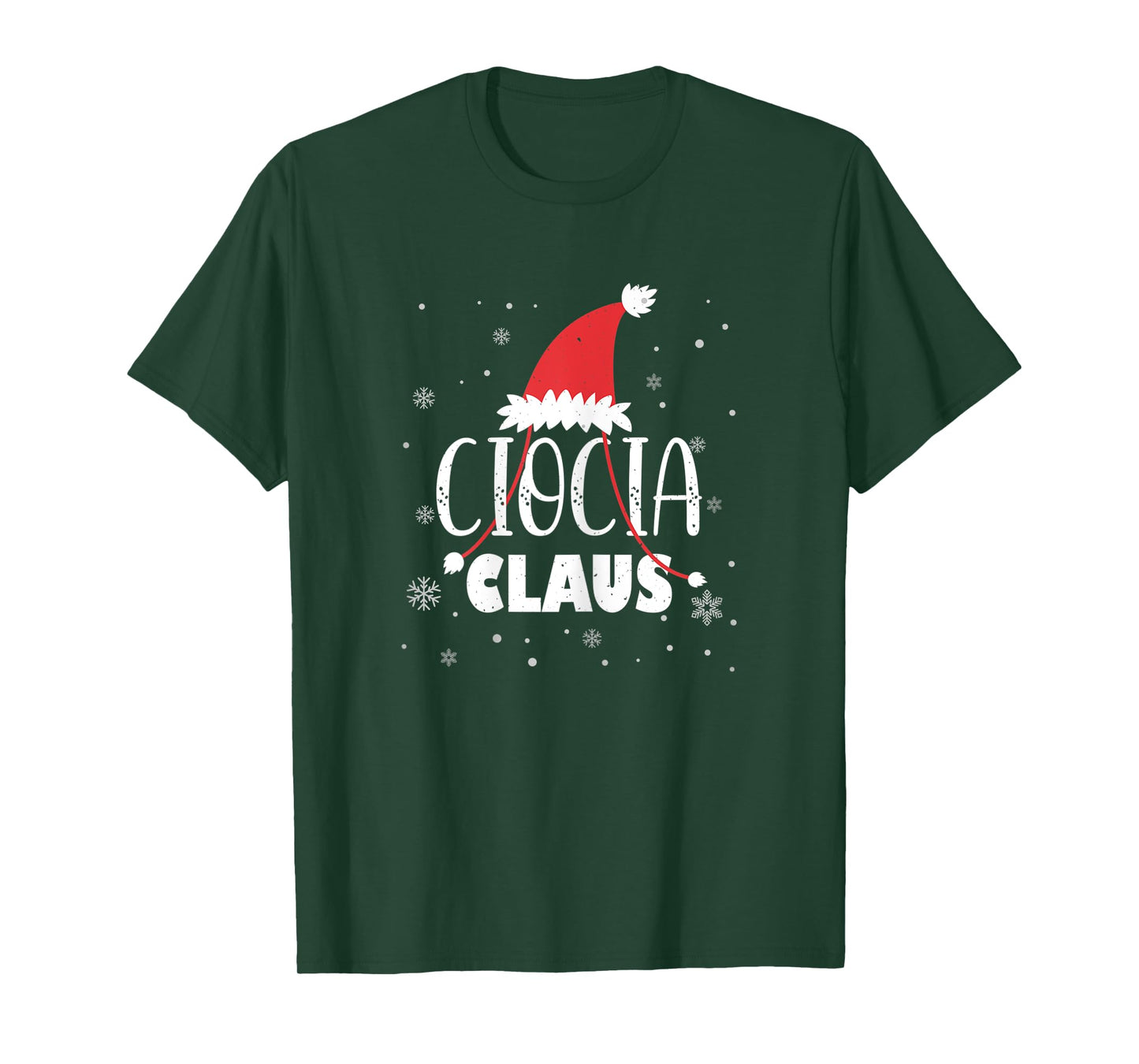 Ciocia Claus Santa Hat Polish Ciocia Aunt Claus Auntie Xmas T-Shirt