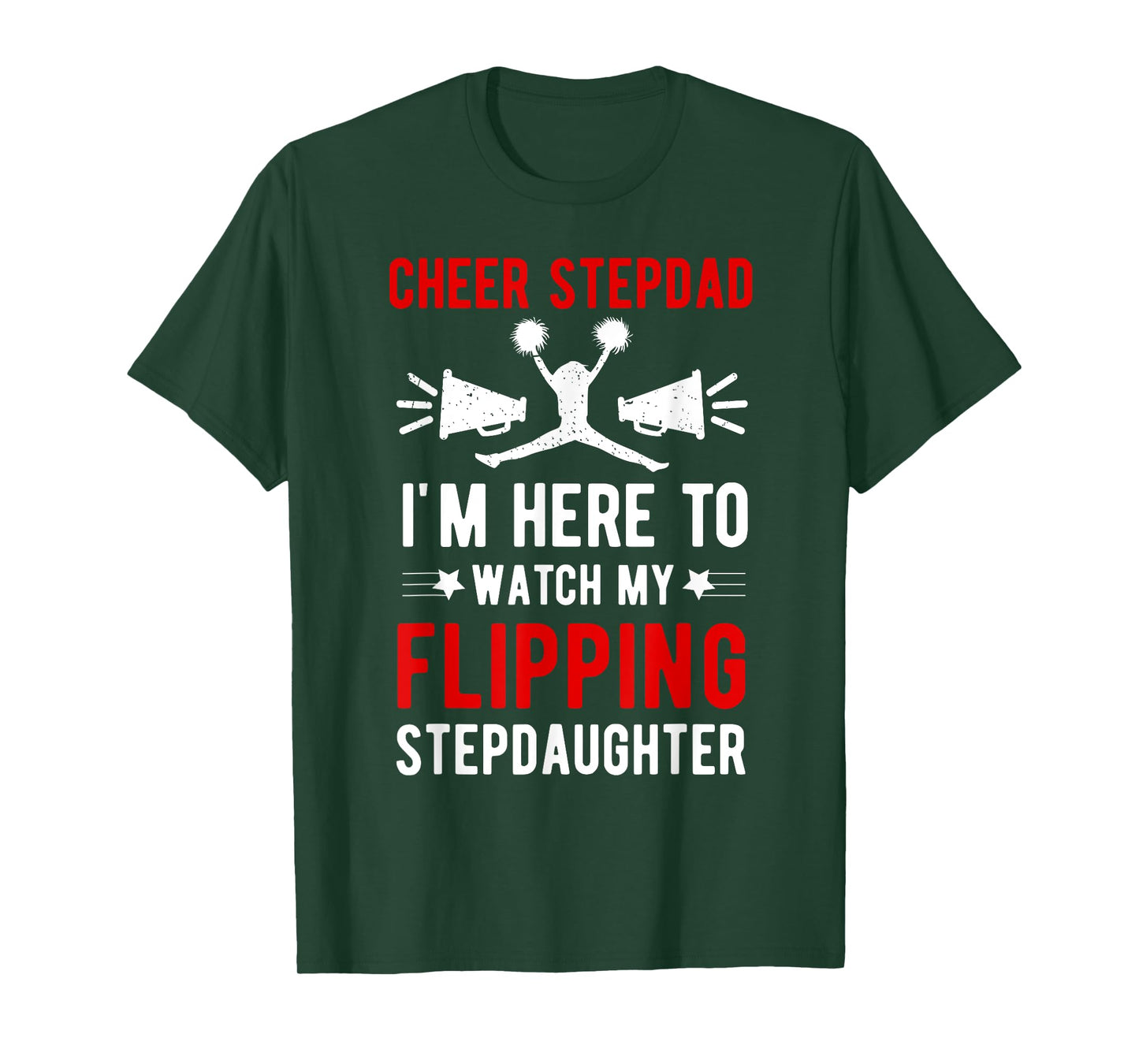 Cheer Stepdad My Flippin' Stepdaughter Cheerleader Step Dad T-Shirt