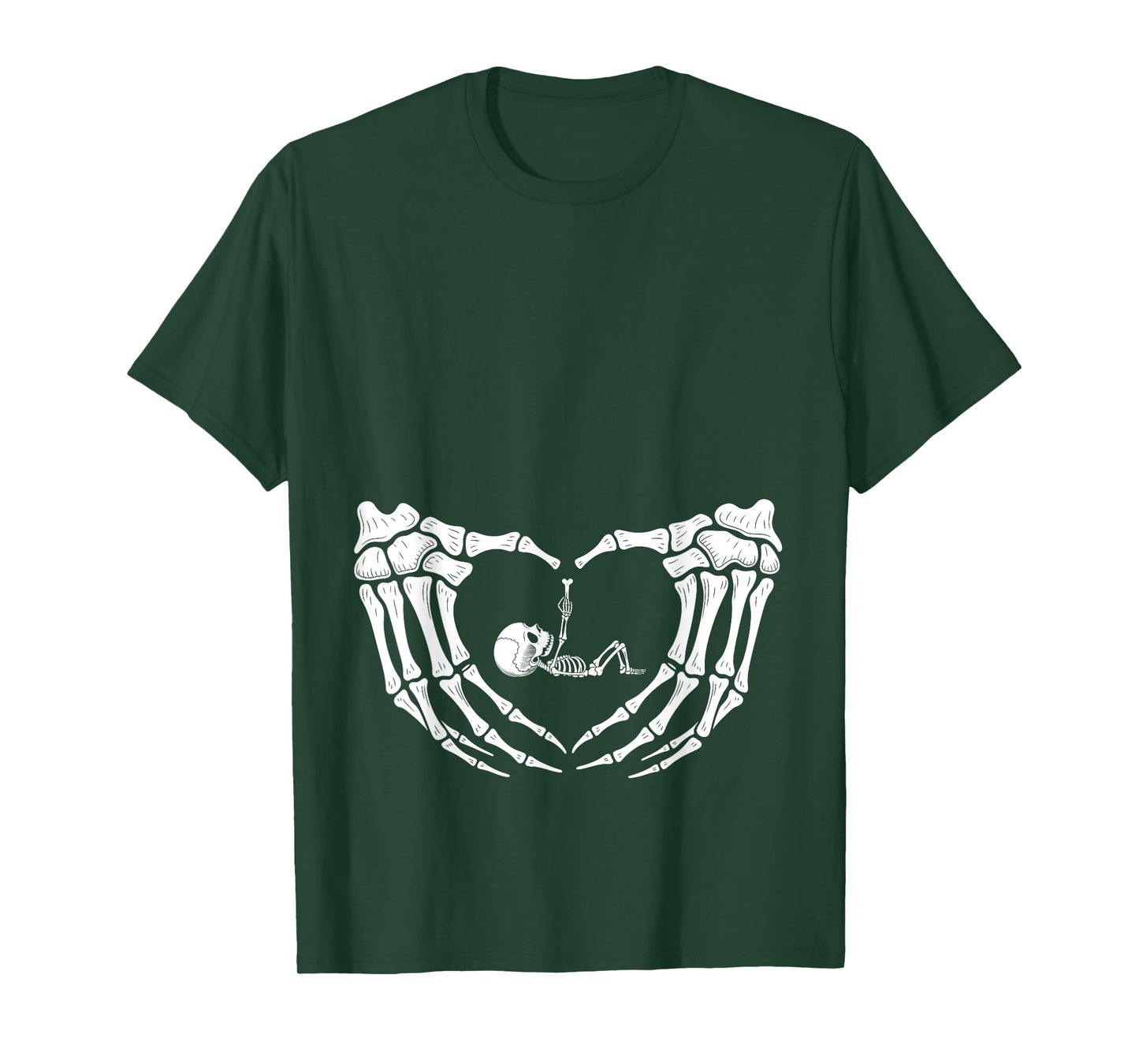 Halloween Skeleton Baby Maternity Pregnancy Announcement T-Shirt
