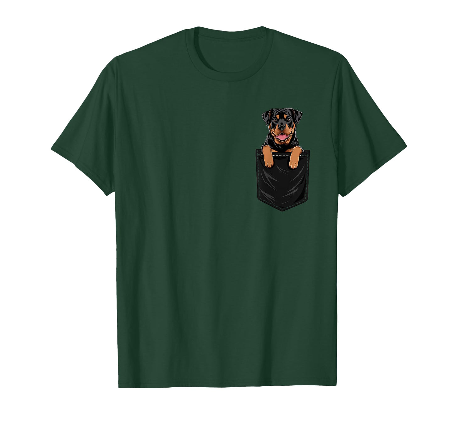 Funny Rottweiler In Pocket Dog Mom Dad T-Shirt