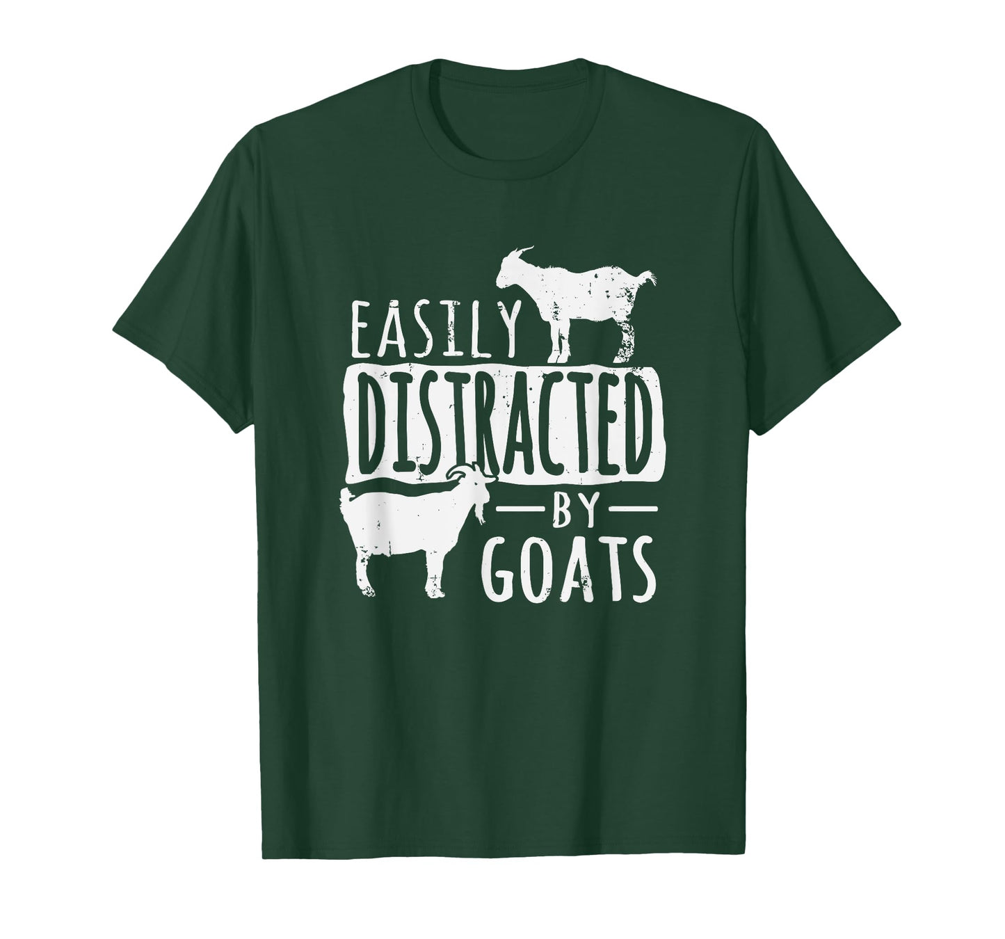 Funny Easily Distracted By Goats Country T-Shirt