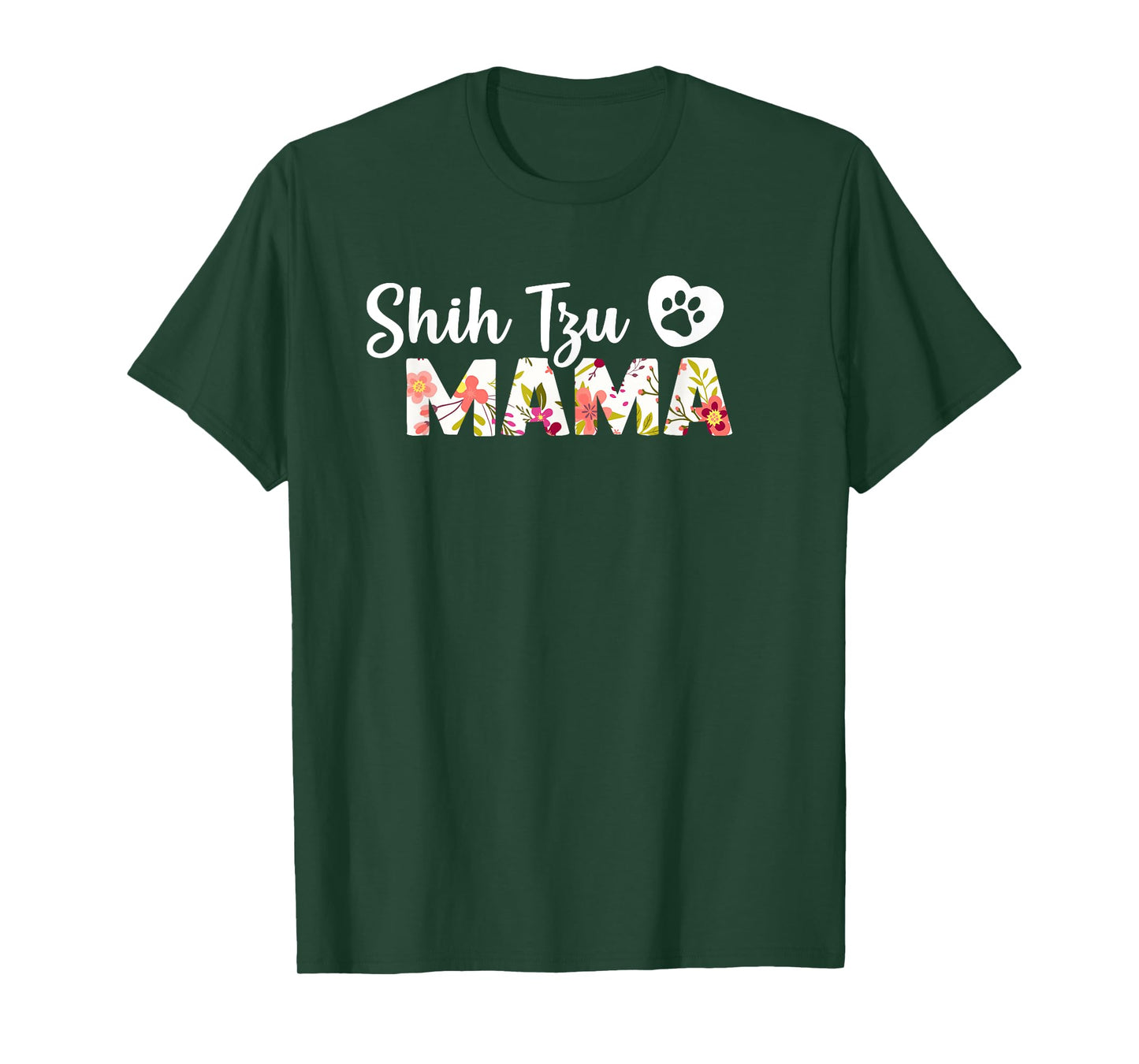Shih Tzu Mama T Shirt Dog Paw Love Puppy Funny Gift Idea T-Shirt for Men Women Girls Kids
