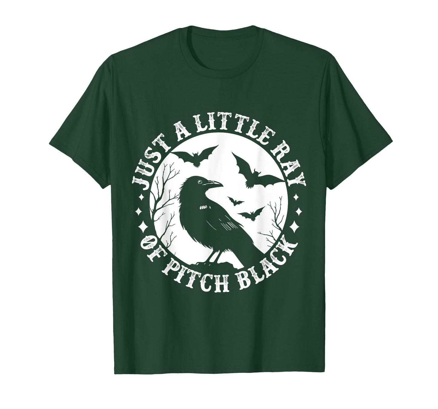 Just A Little Ray Of Pitch Black Funny Gothic Halloween T-Shirt