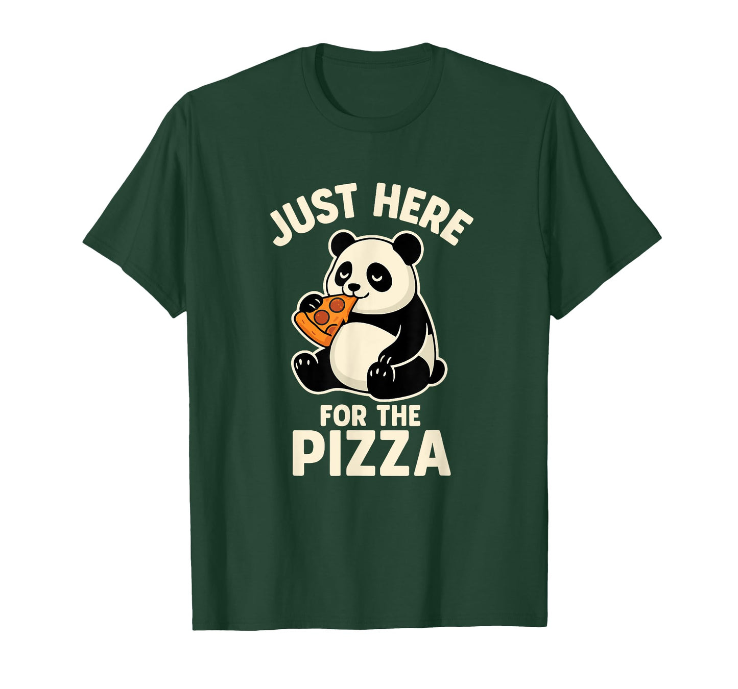 Funny Panda Pizza Lover Graphic T-Shirt
