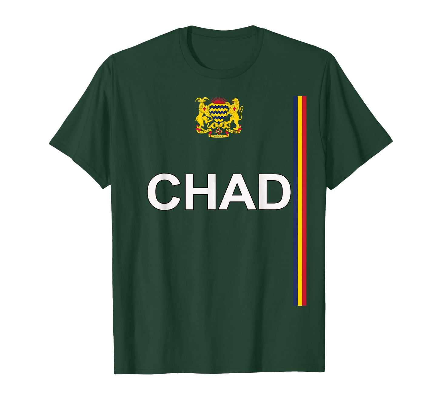 Chadian Sports-style National Coat of Arms and Flag of Chad T-Shirt