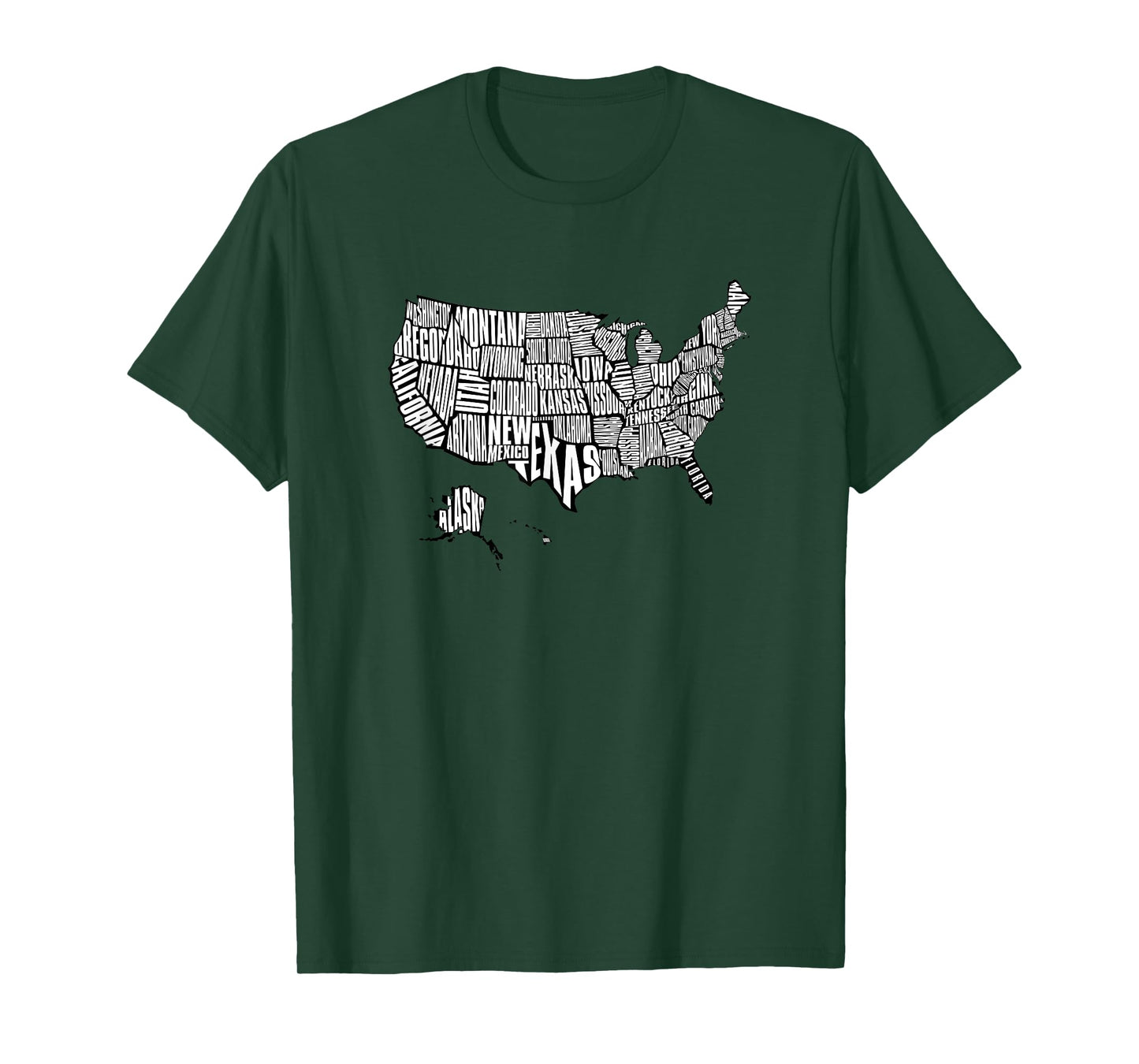 Map Of USA - US Map 50 United States Geography Lesson T-Shirt