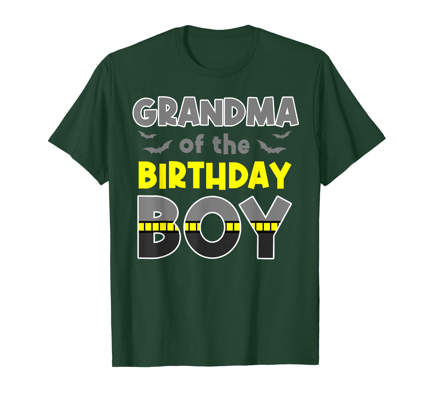 Grandma Of The Birthday Boy Bat Family Party Theme Boys Gift T-Shirt