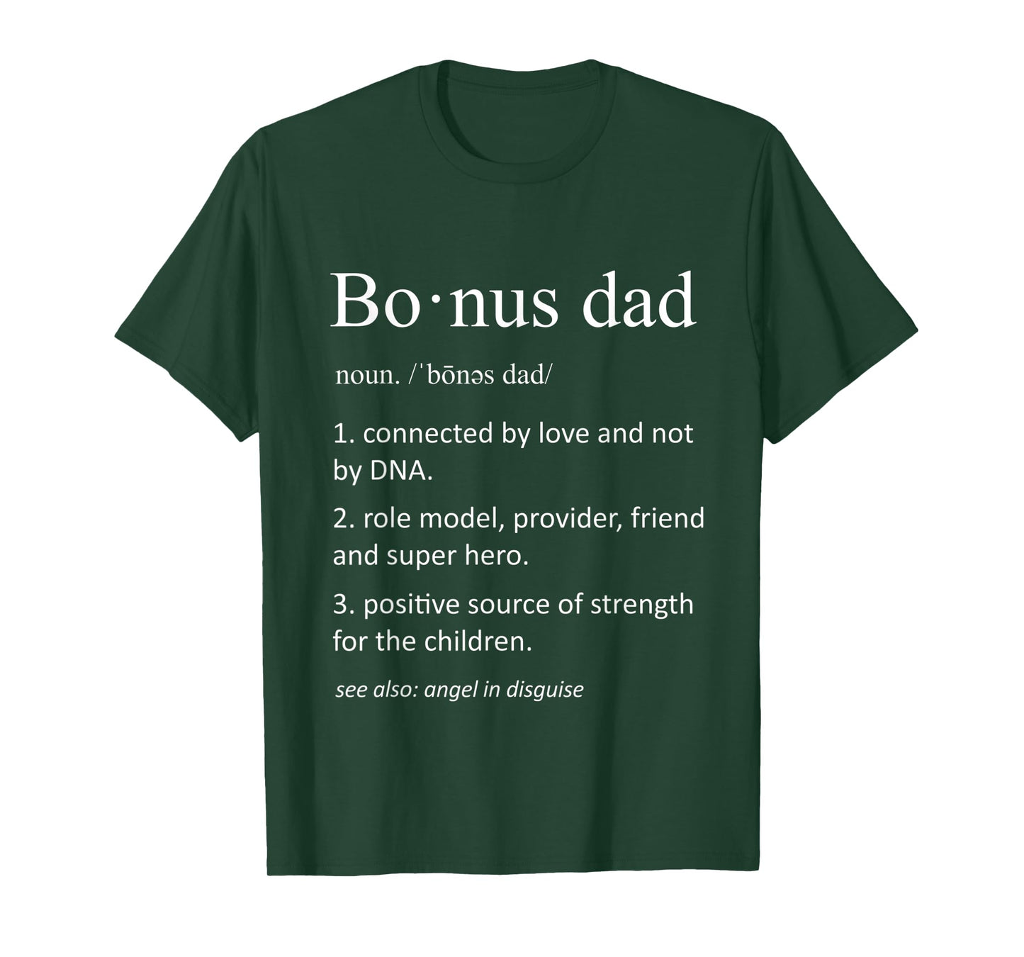 Mens Bonus Dad Funny Definition for Step Dad Father T-Shirt