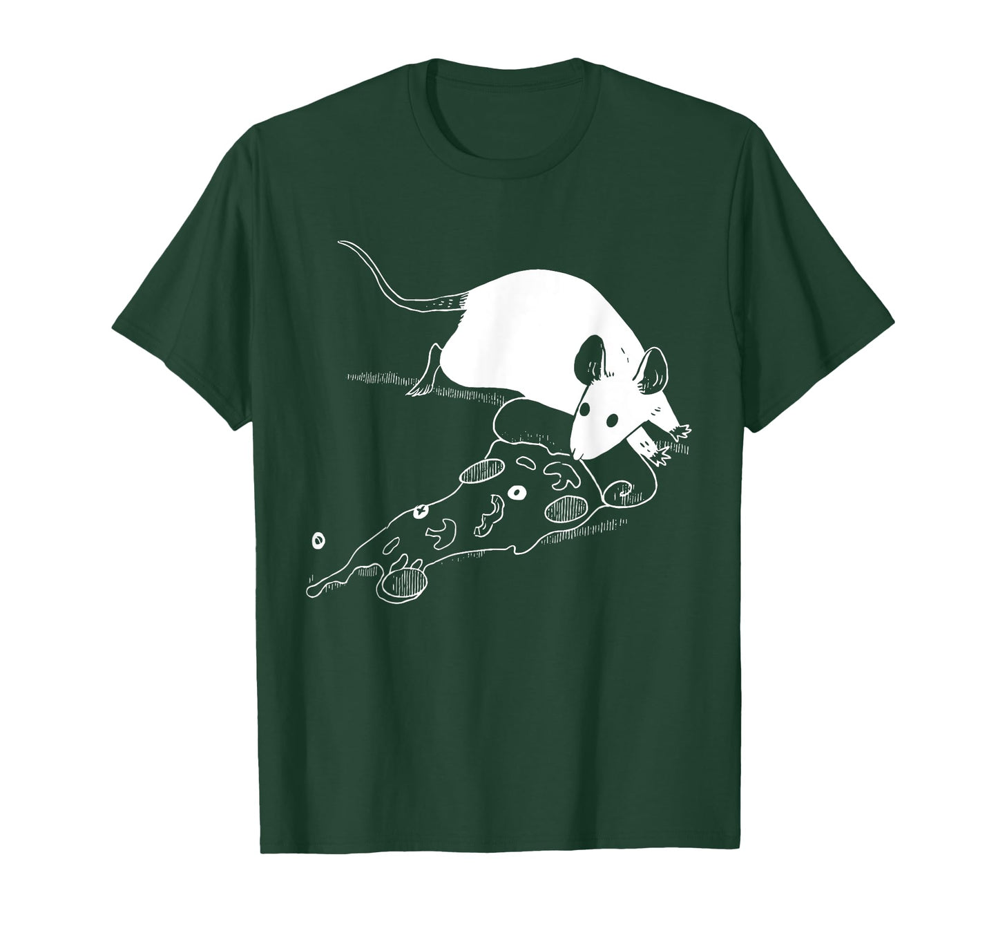 Rat Pizza Funny Costume Rat Lover Rat Tee Womens Mens T-Shirt