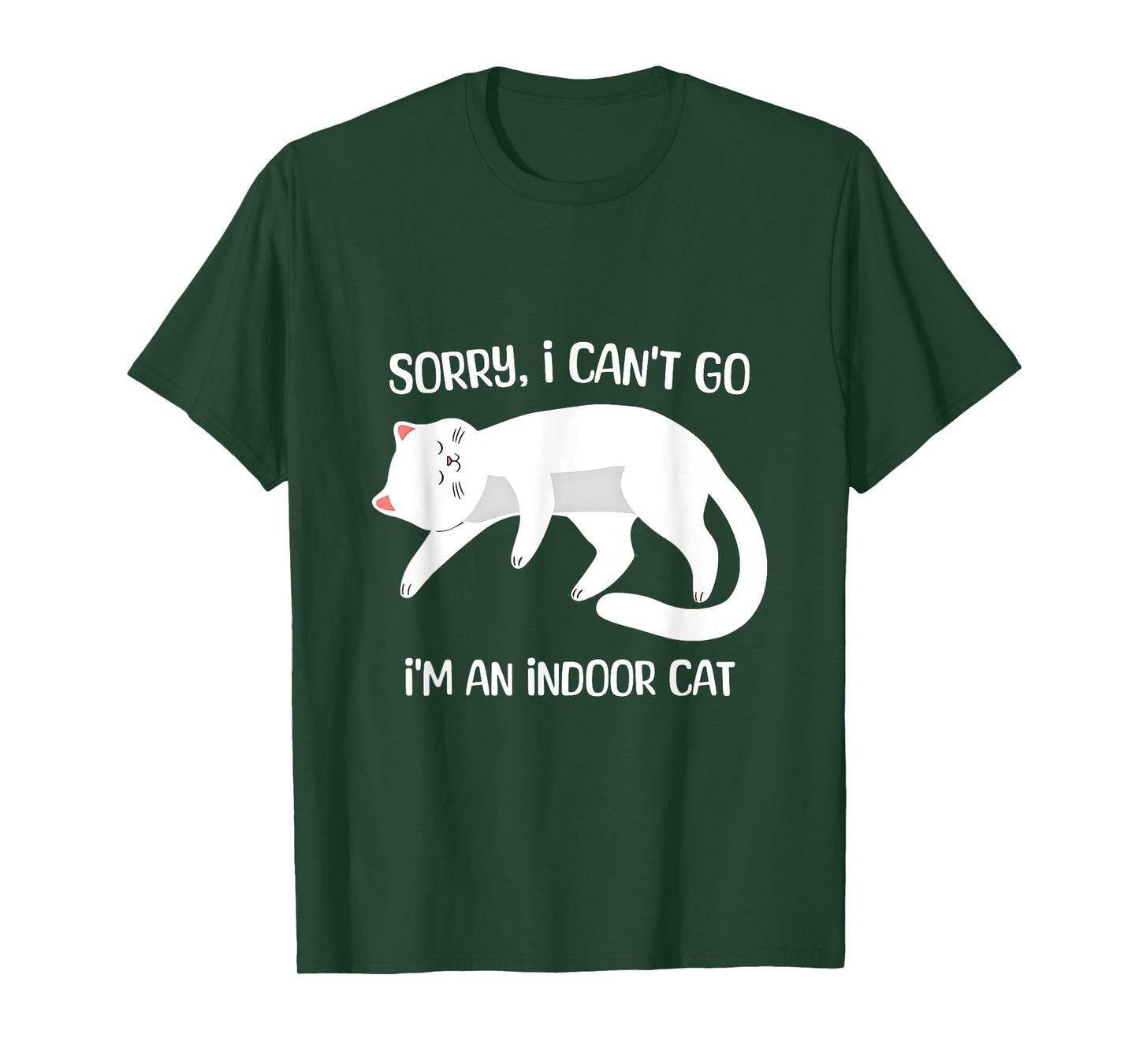 I'm an Indoor Cat Sorry I Can't Go Introvert Lover T-Shirt