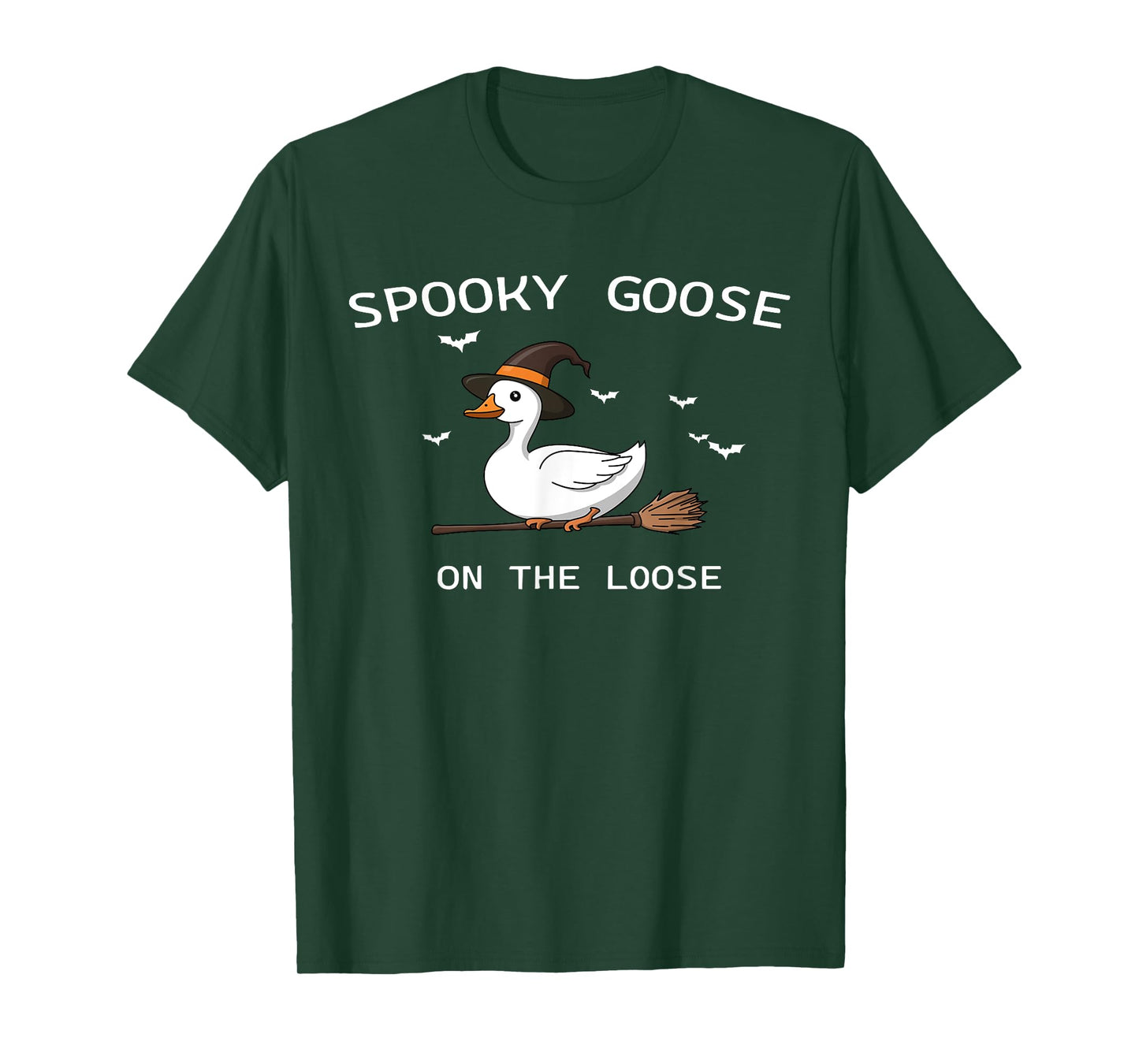 Spooky Goose on the Loose Halloween Goose Witch Goose Lover T-Shirt