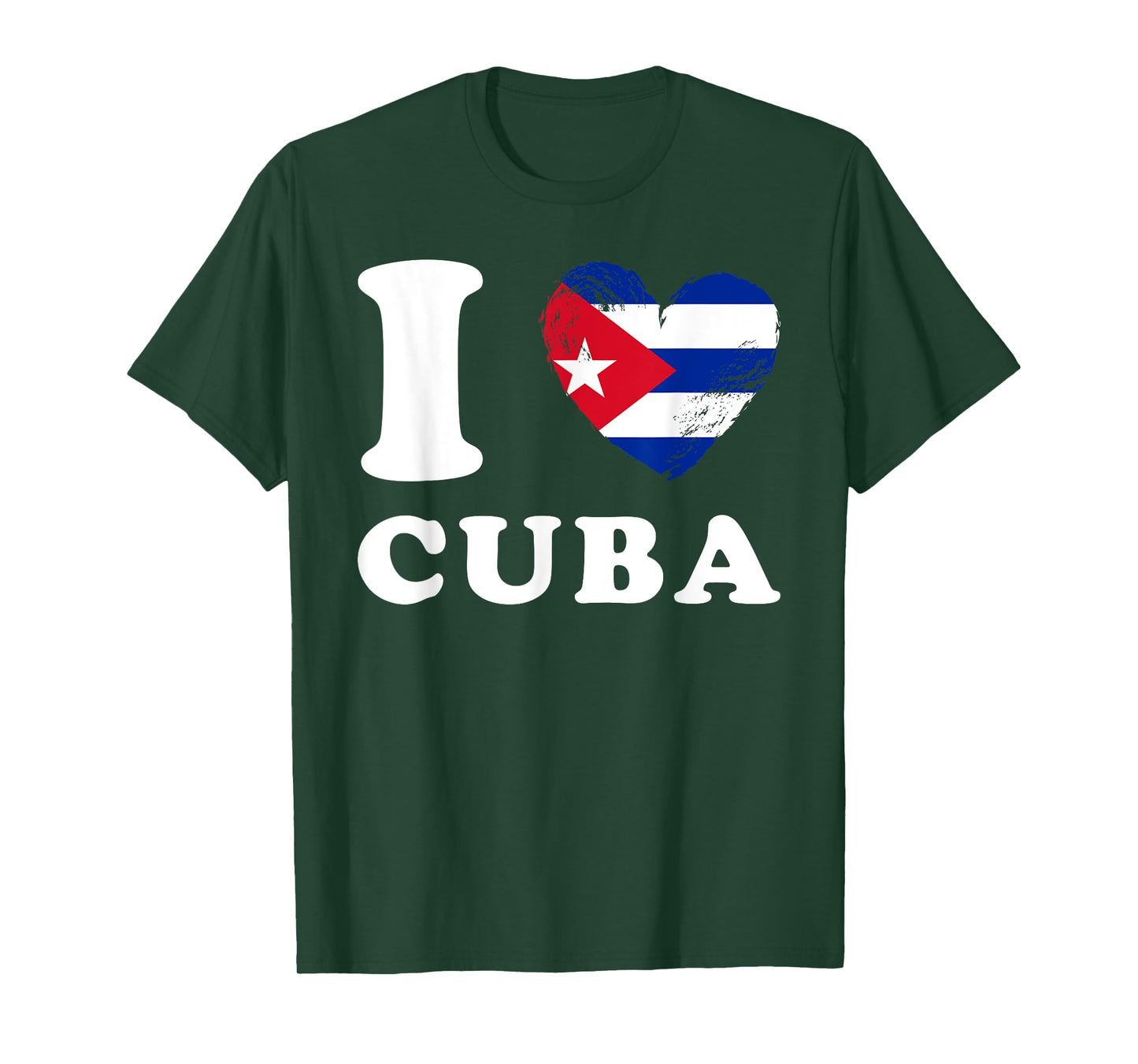 I Love Cuba - Heart Flag Cuba T-Shirt