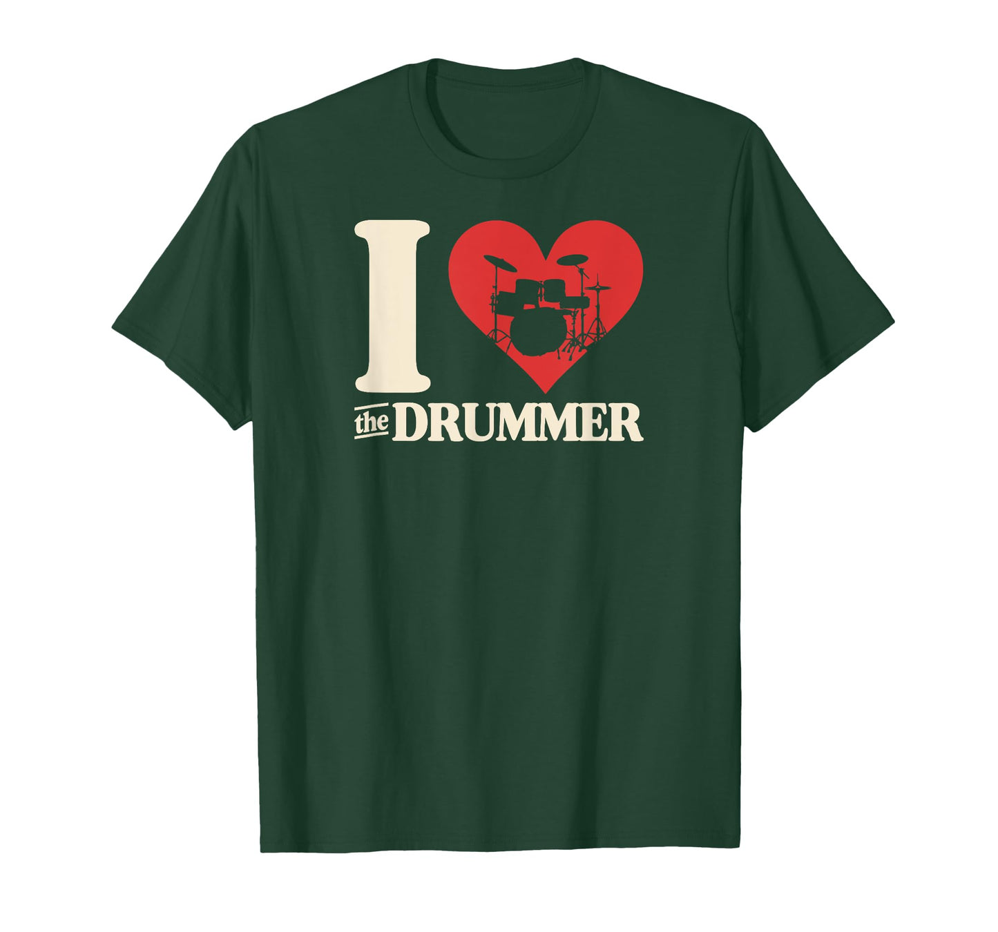 I Love The Drummer Heart Drum Couple Girlfriend Boyfriend T-Shirt