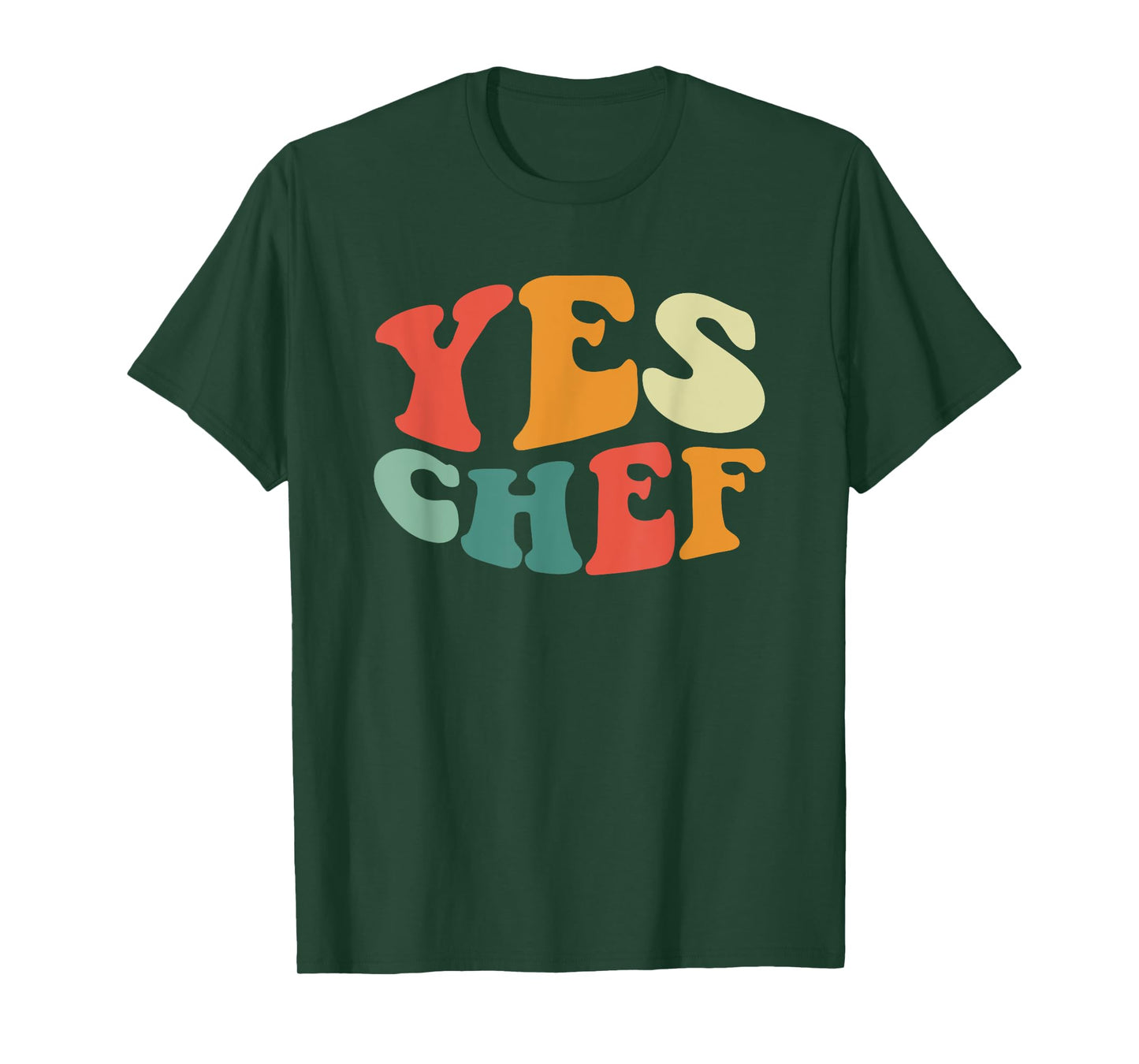 Yes Chef Funny Restaurant Kitchen Cooking Retro Yes Chef T-Shirt