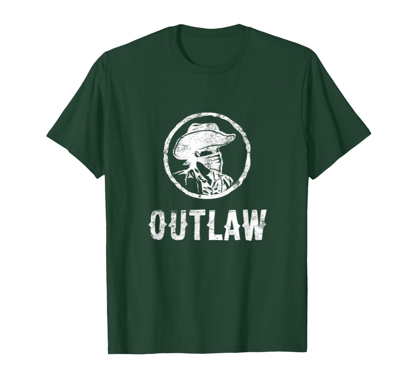 OUTLAW Old West fugitive rebels Renegades Western Style T-Shirt
