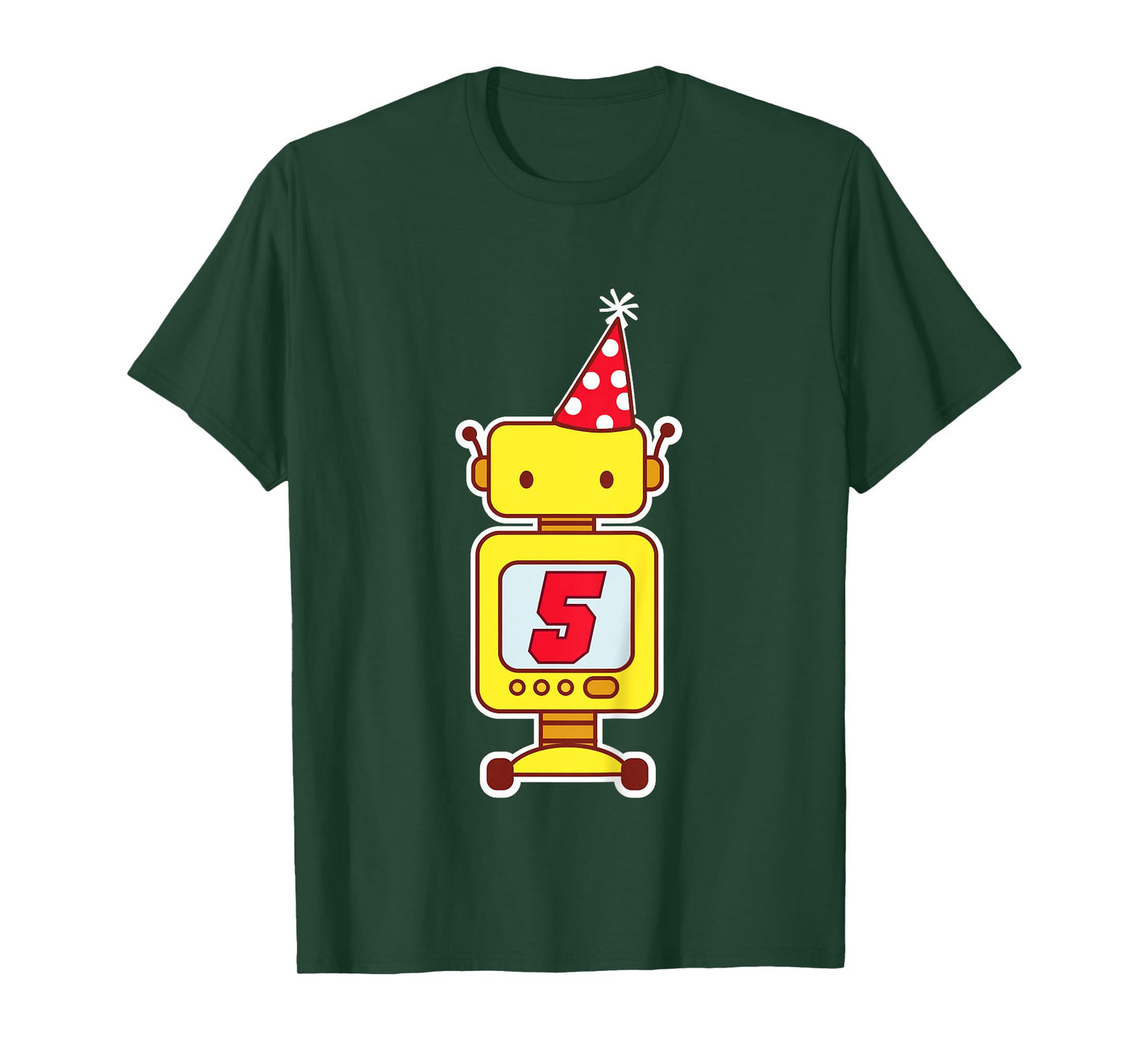 5th Birthday Robot for Five Year Old T-Shirt