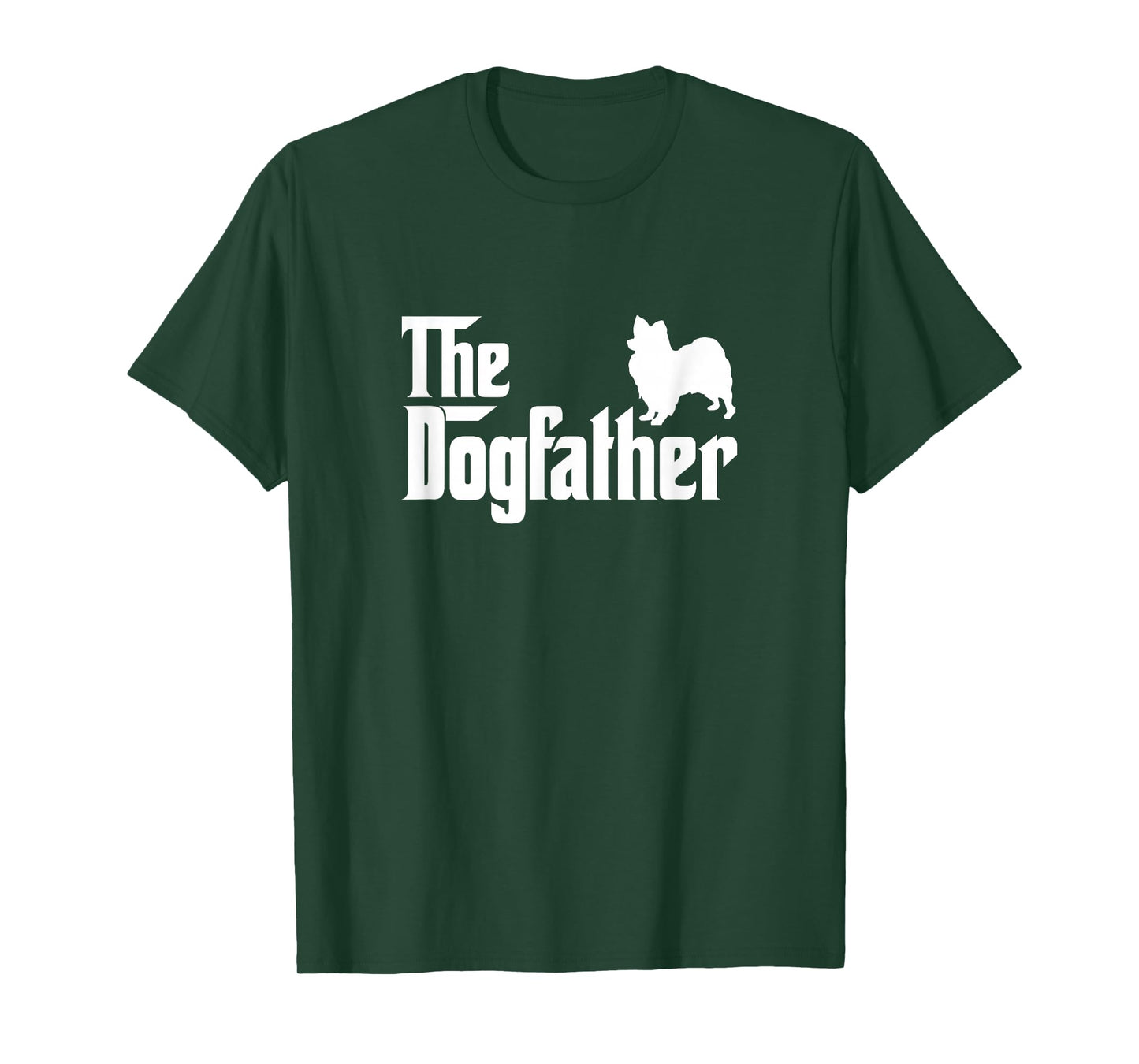 Papillon The DogFather Dog Papa Dad T-Shirt