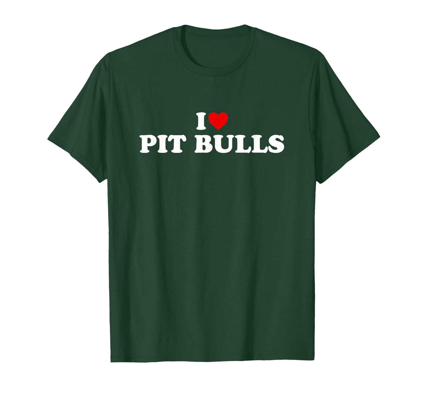 I Love Pit Bulls - Heart T-Shirt