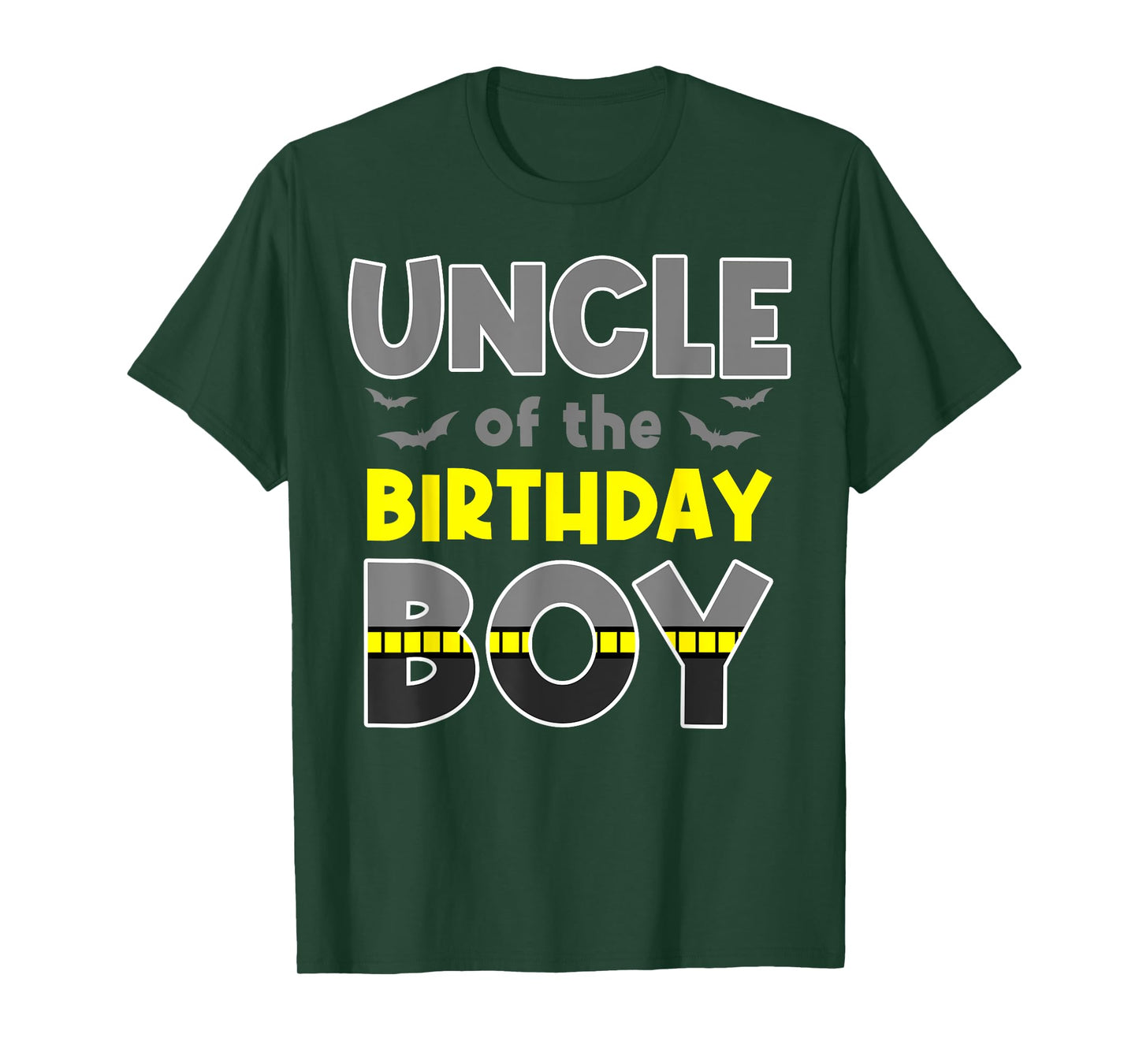 Uncle Of The Birthday Boy Bat Family Party Theme Boys Gift T-Shirt