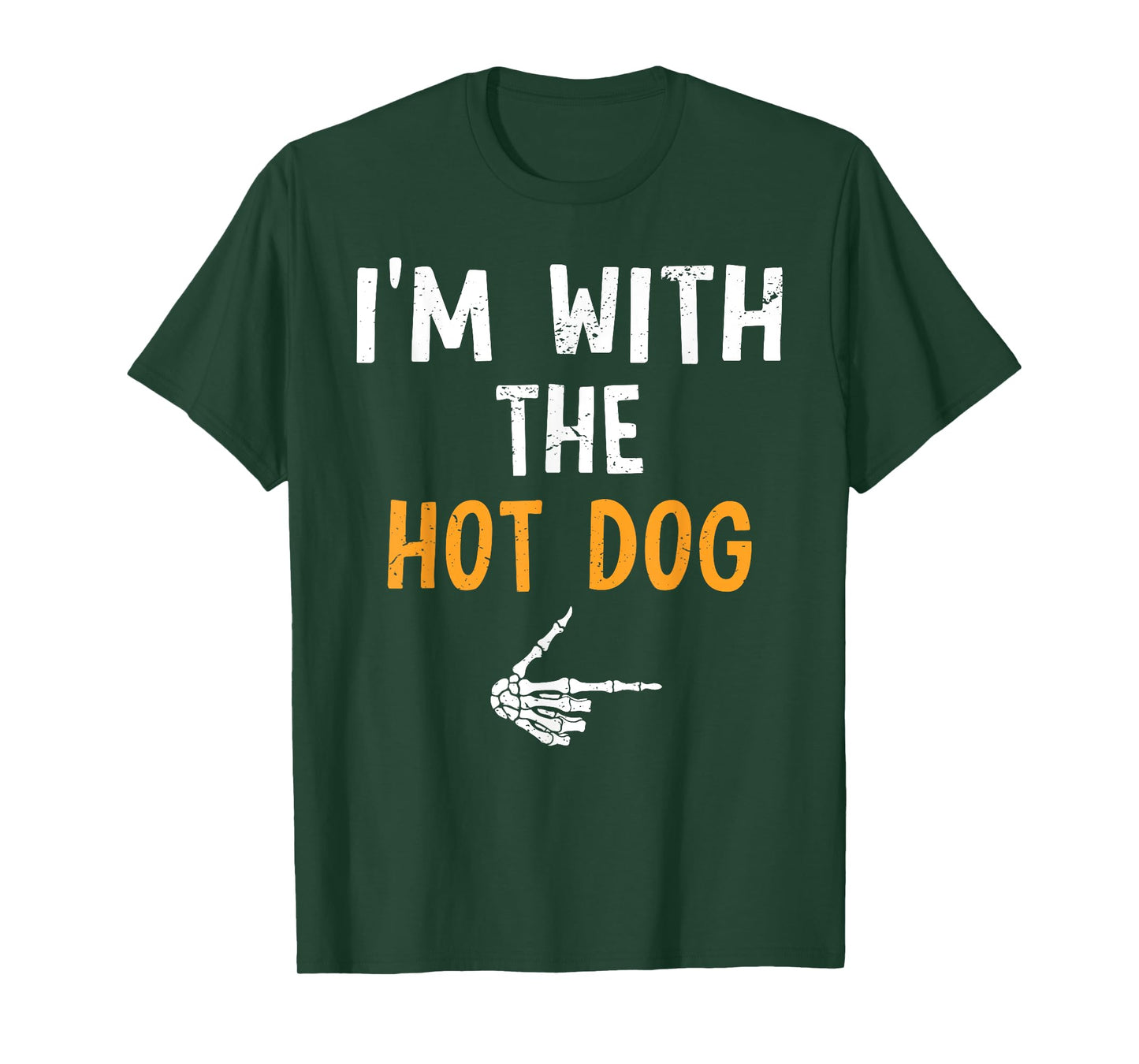 I'm with The Hot Dog Costume Halloween Matching Couple T-Shirt