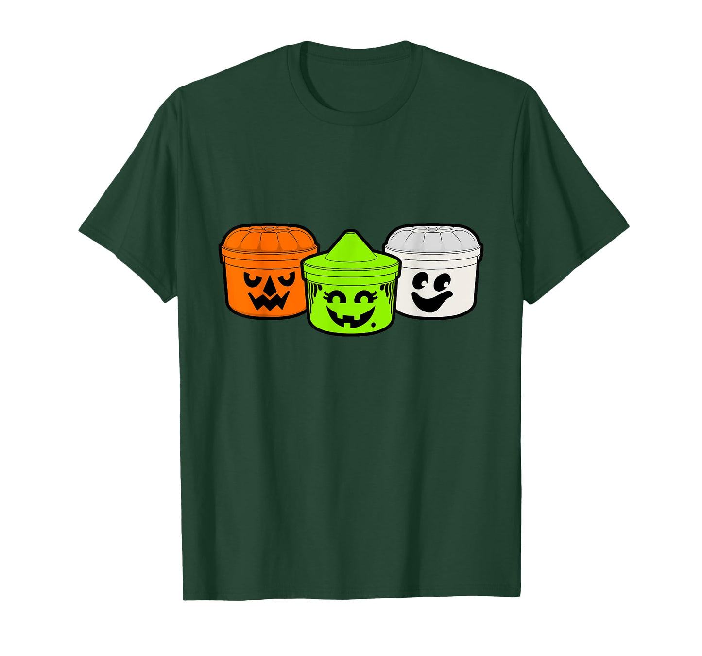 Boo Buckets Halloween Pumpkin Witch And Ghost T-Shirt