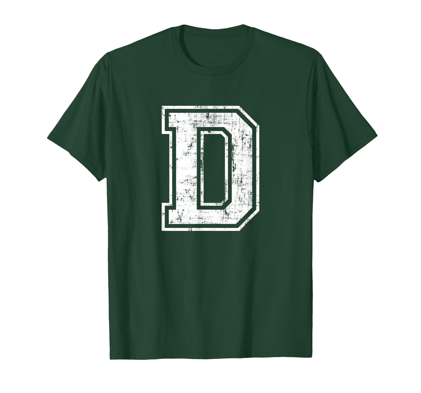 Letter D Uppercase Alphabet Initial School College Varsity T-Shirt