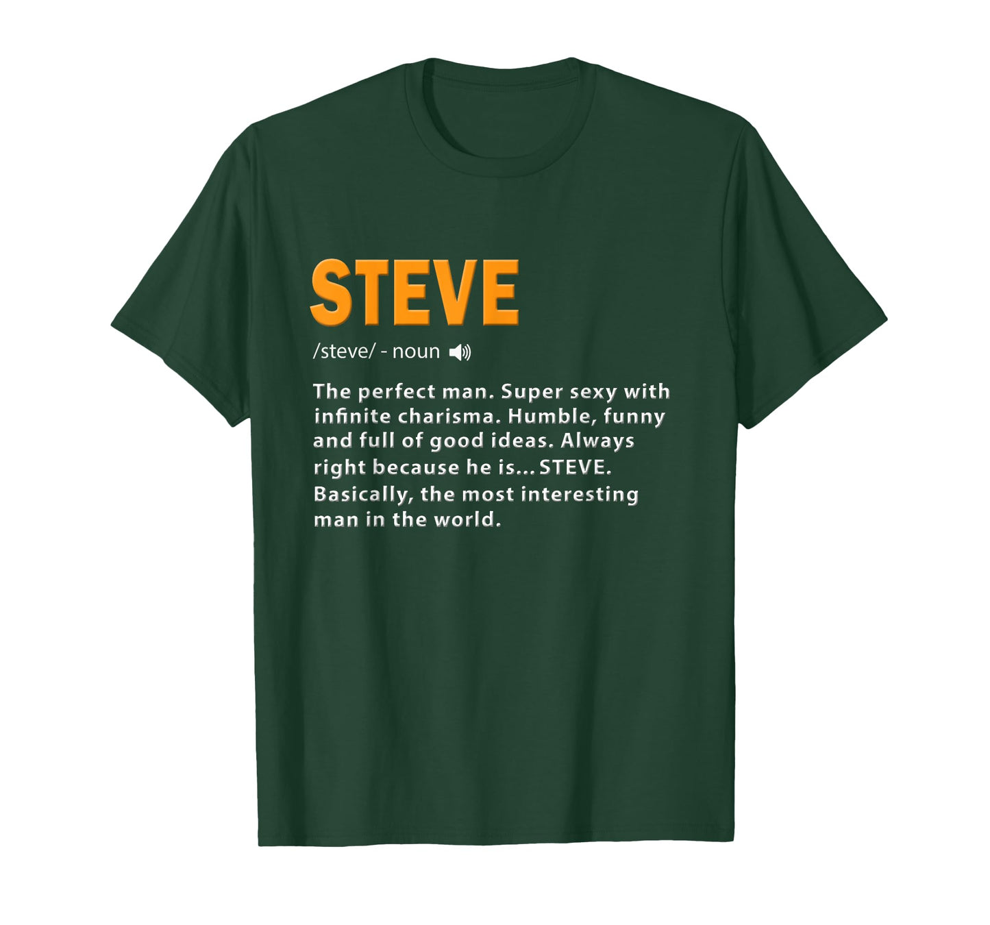 Funny Steve Definition Dad Husband Birthday Men Name Steve T-Shirt