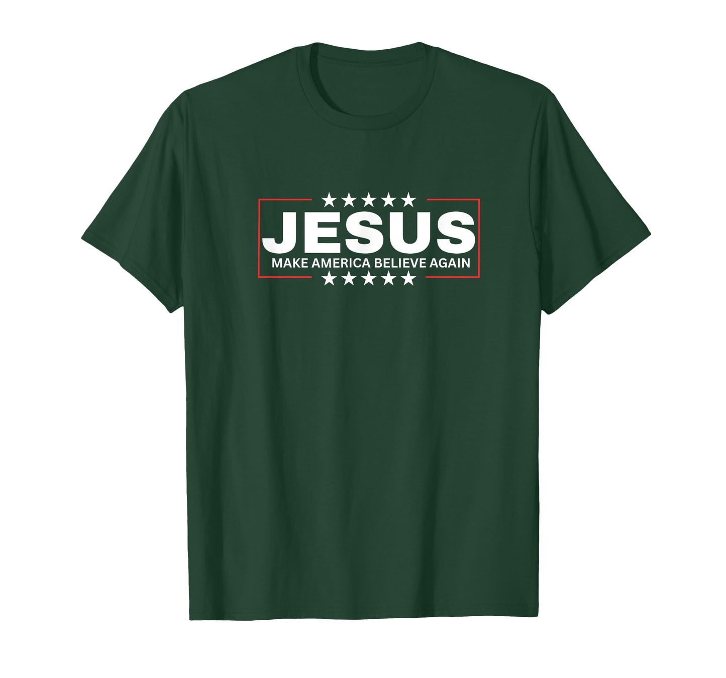Jesus Make America Believe Again Christian Faith Design T-Shirt