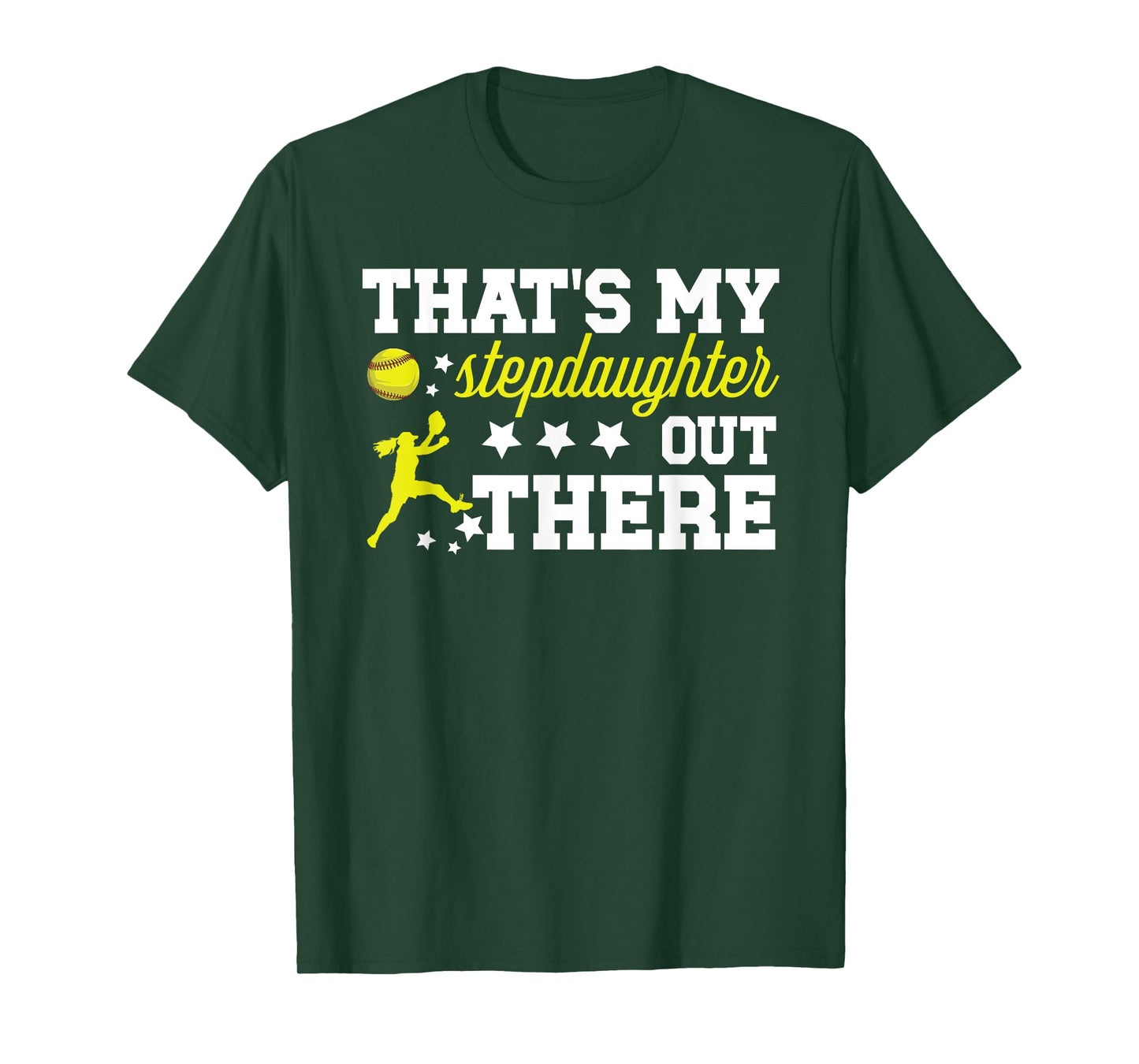 My Stepdaughter Softball Step Dad Softball Player Stepfather T-Shirt