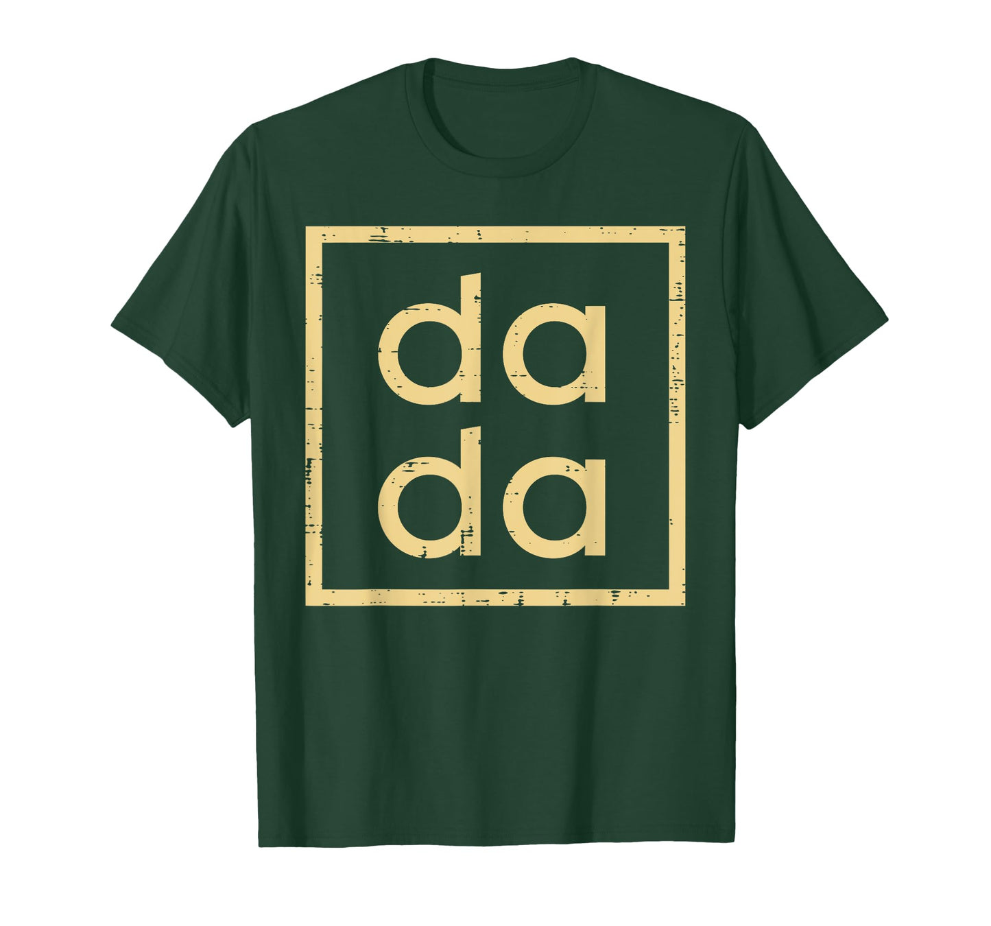 Fathers Day Dada Da Da Square Dad Daddy Papa Minimalist Men T-Shirt